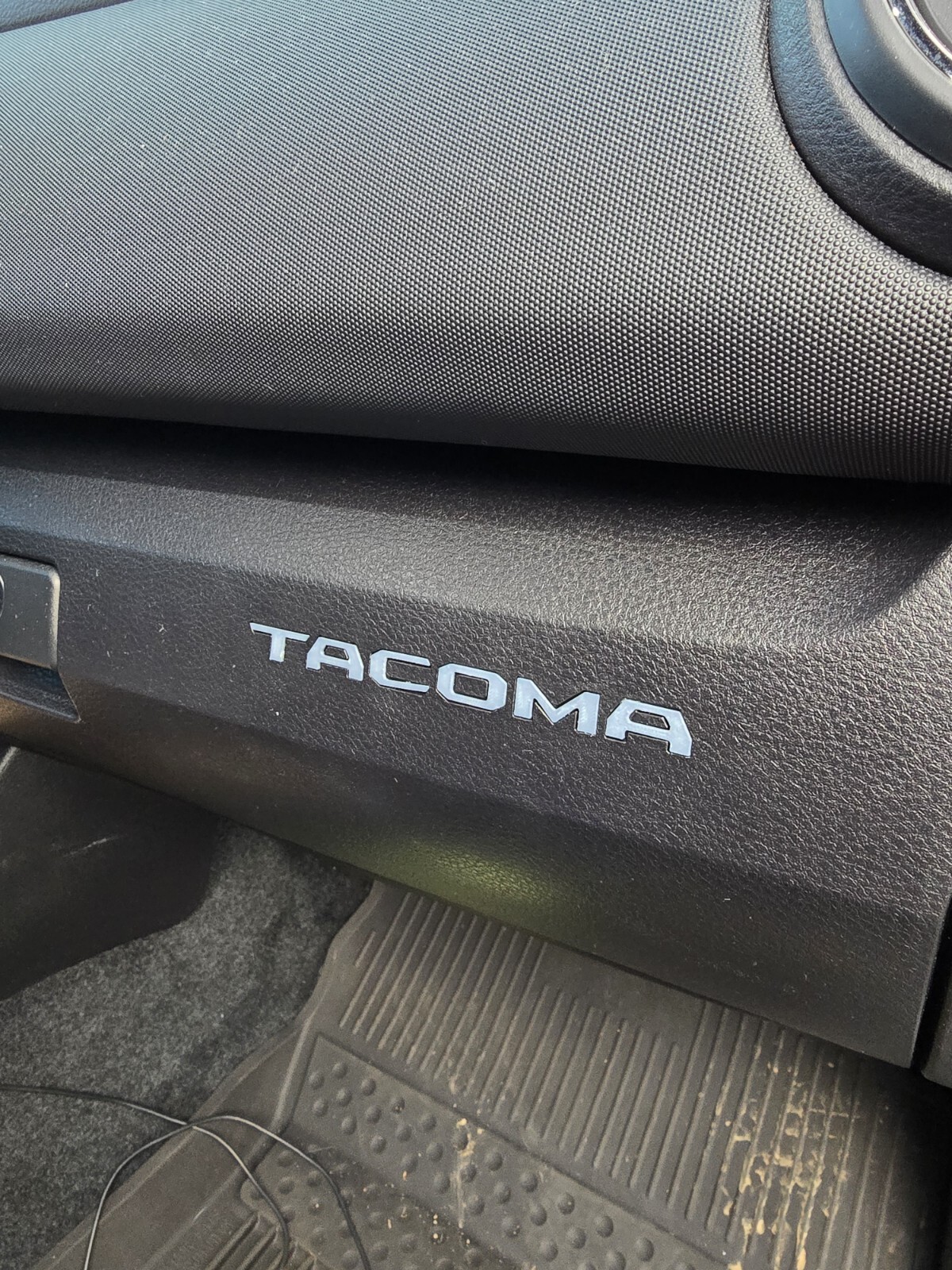 tacoma glove box letters inlay (flush mounted) GREY Color Matched To Interior