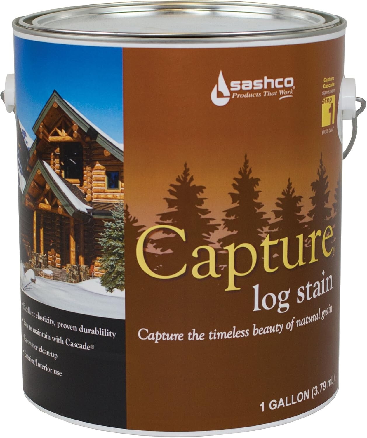 Sashco Capture Log Stain Natural Beauty Grain ~ Hazelnut Chestnut Weathered Wood
