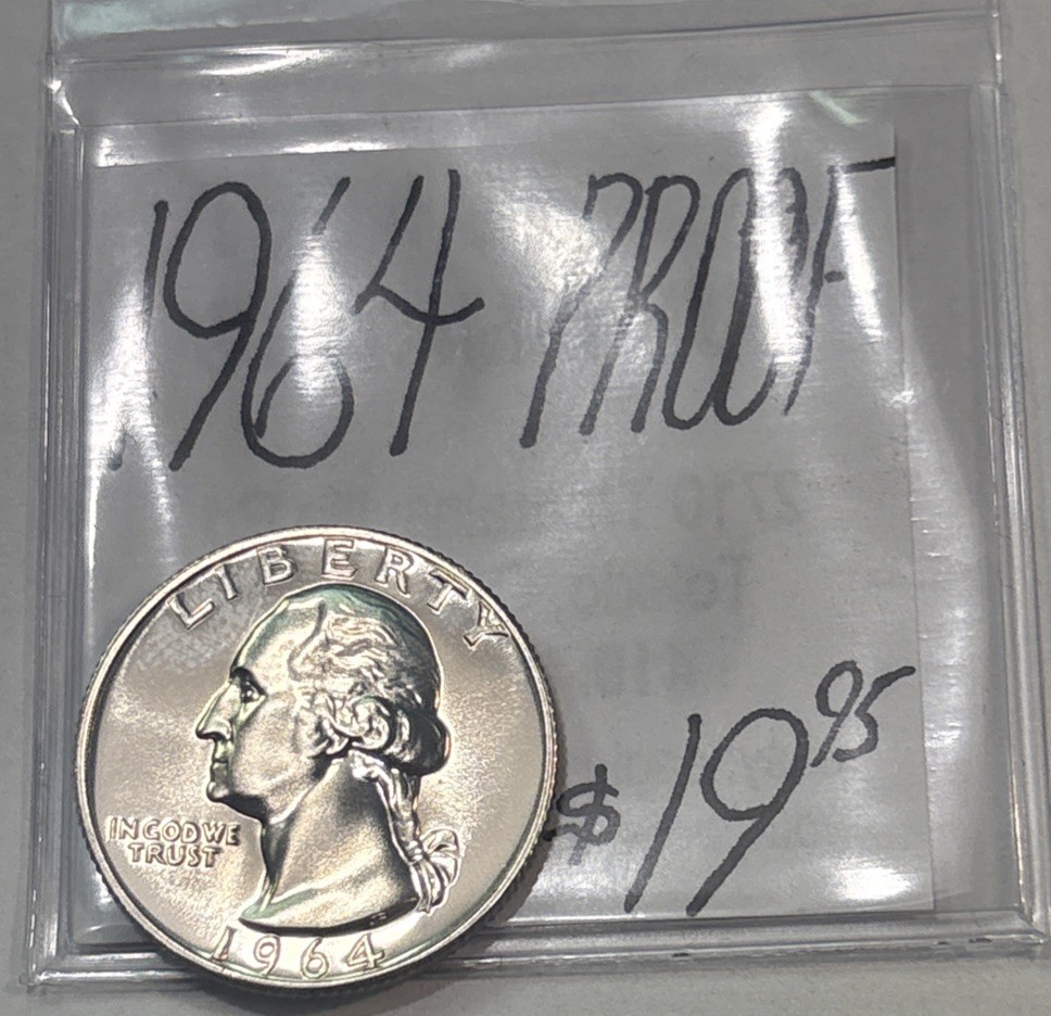 1964 Washington Silver Proof Quarter! ENN Coins