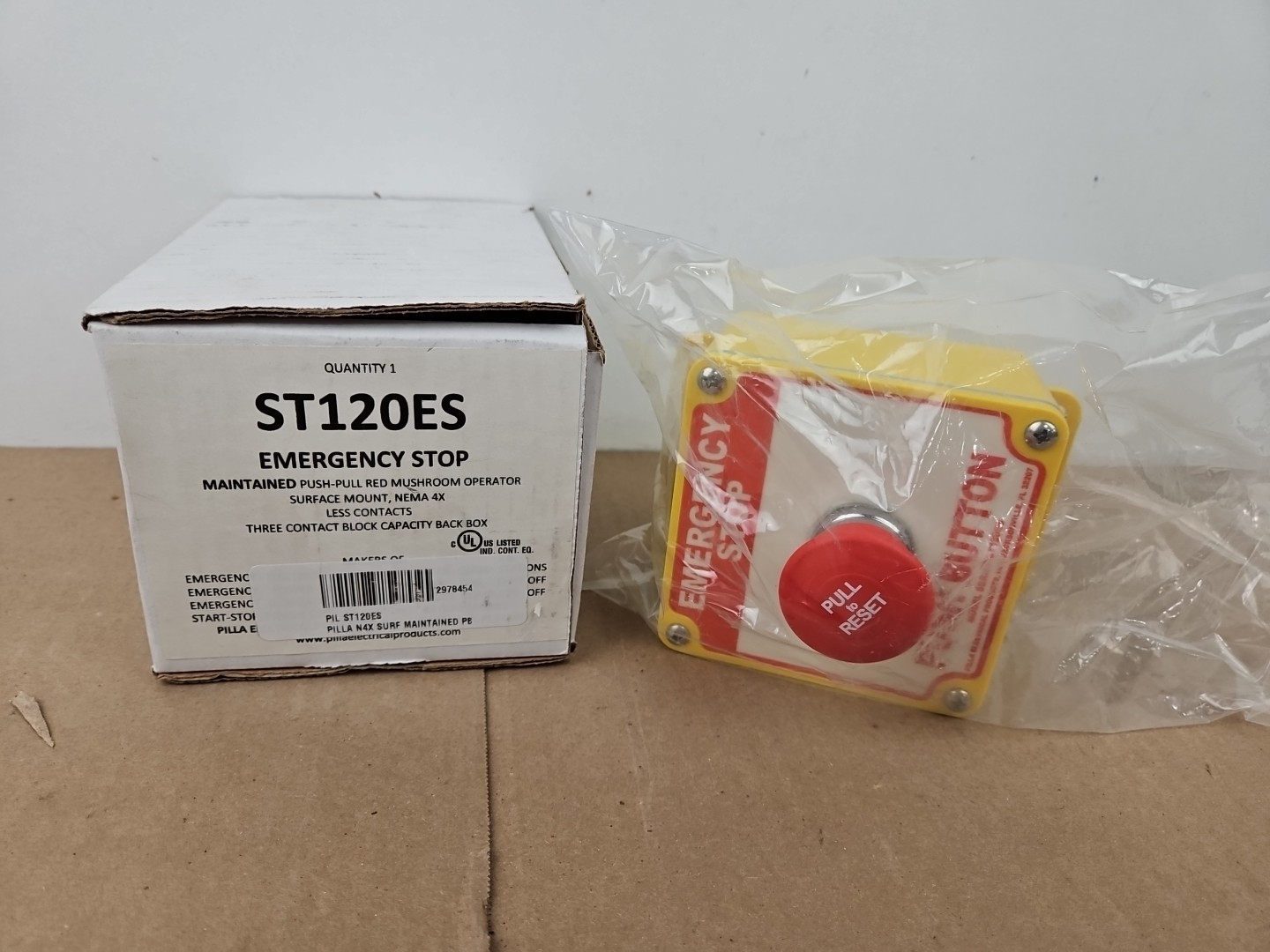 NEW! PILLA ST120ES  PUSH - PULL RED MUSHROOM OPERATOR