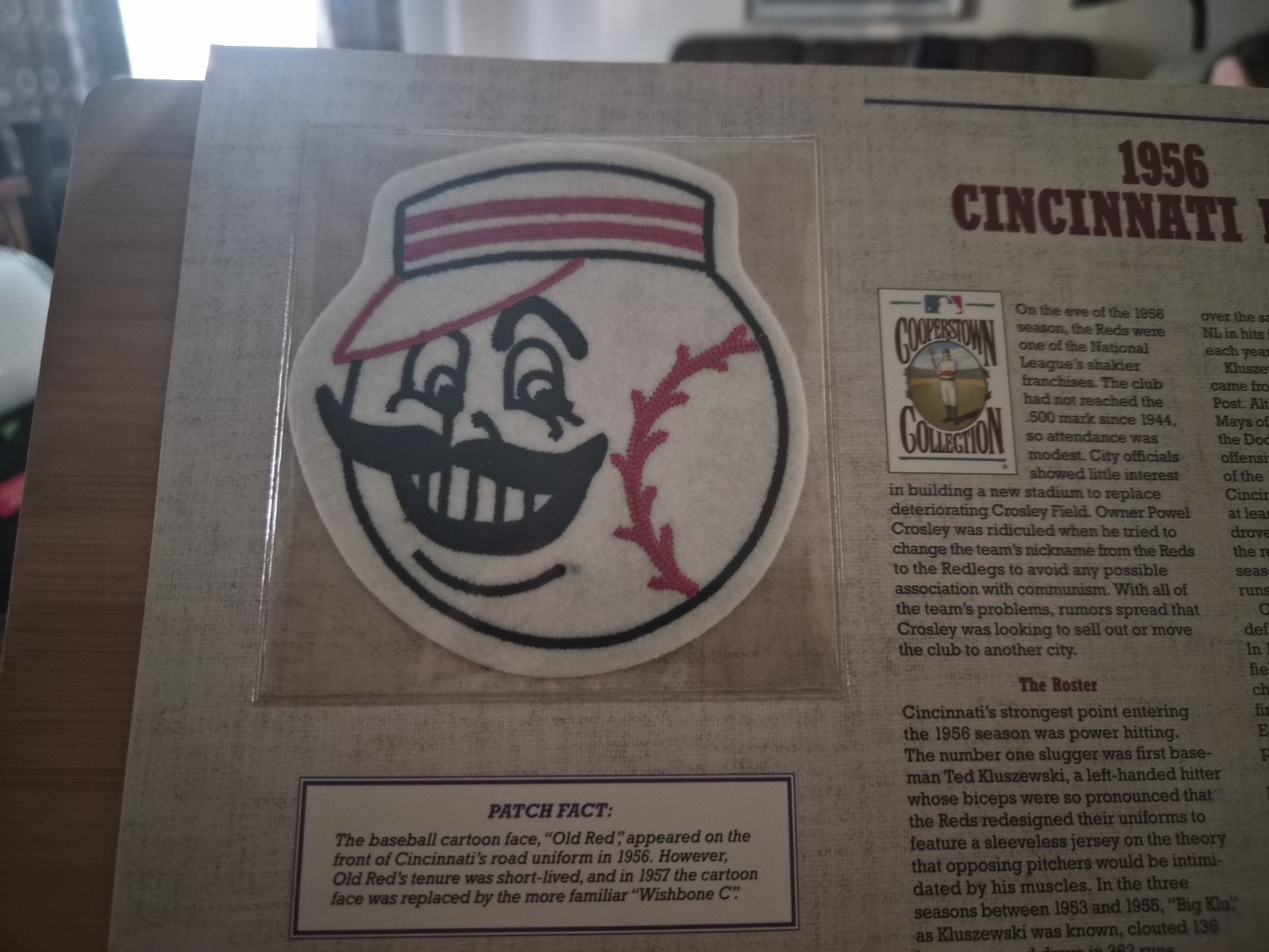 1956 CINCINNATI REDS PATCH-Cooperstown Collection-MLB LICENSED 1996