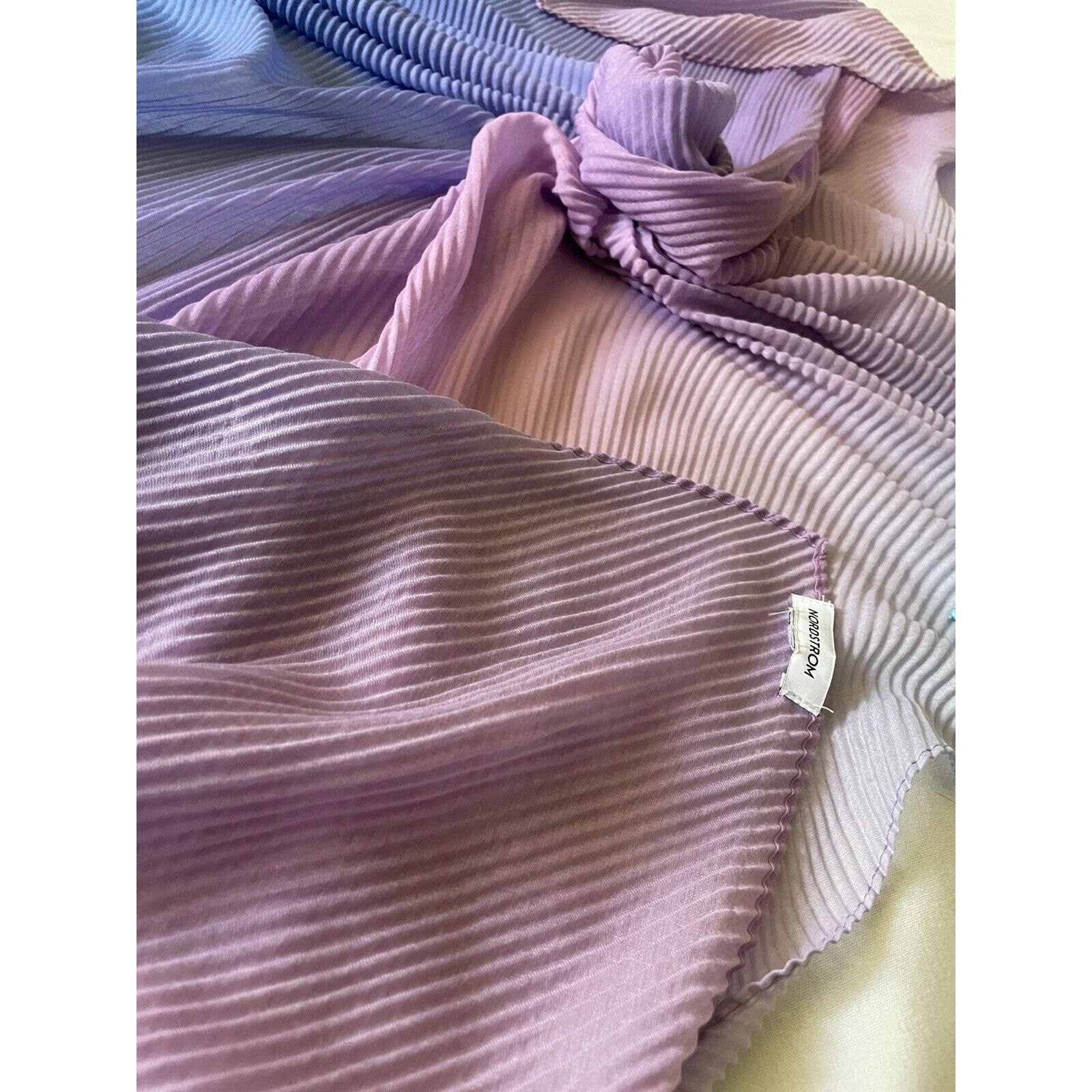 Nordstrom Pleated Square Scarf Diffused Color 44" X 43"