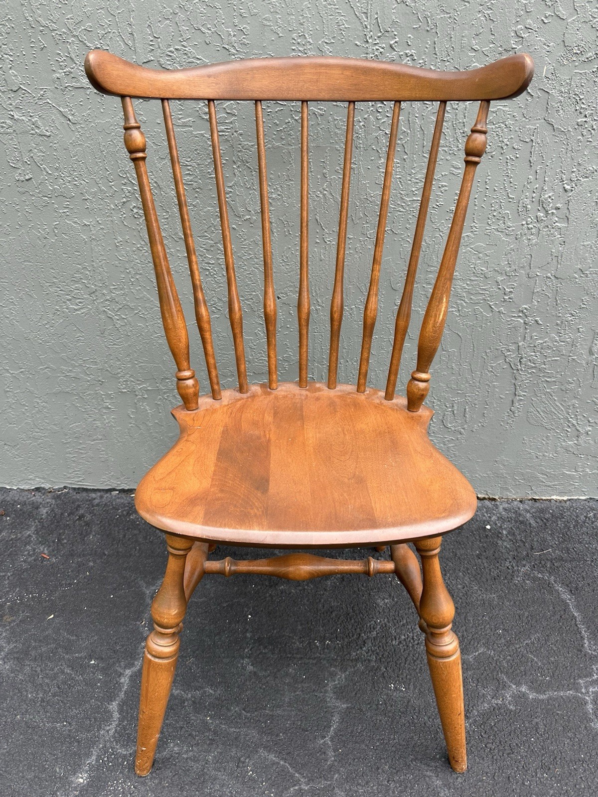 Vintage Ethan Allen Baumritter Windsor Chair Solid Wood Dining Chair