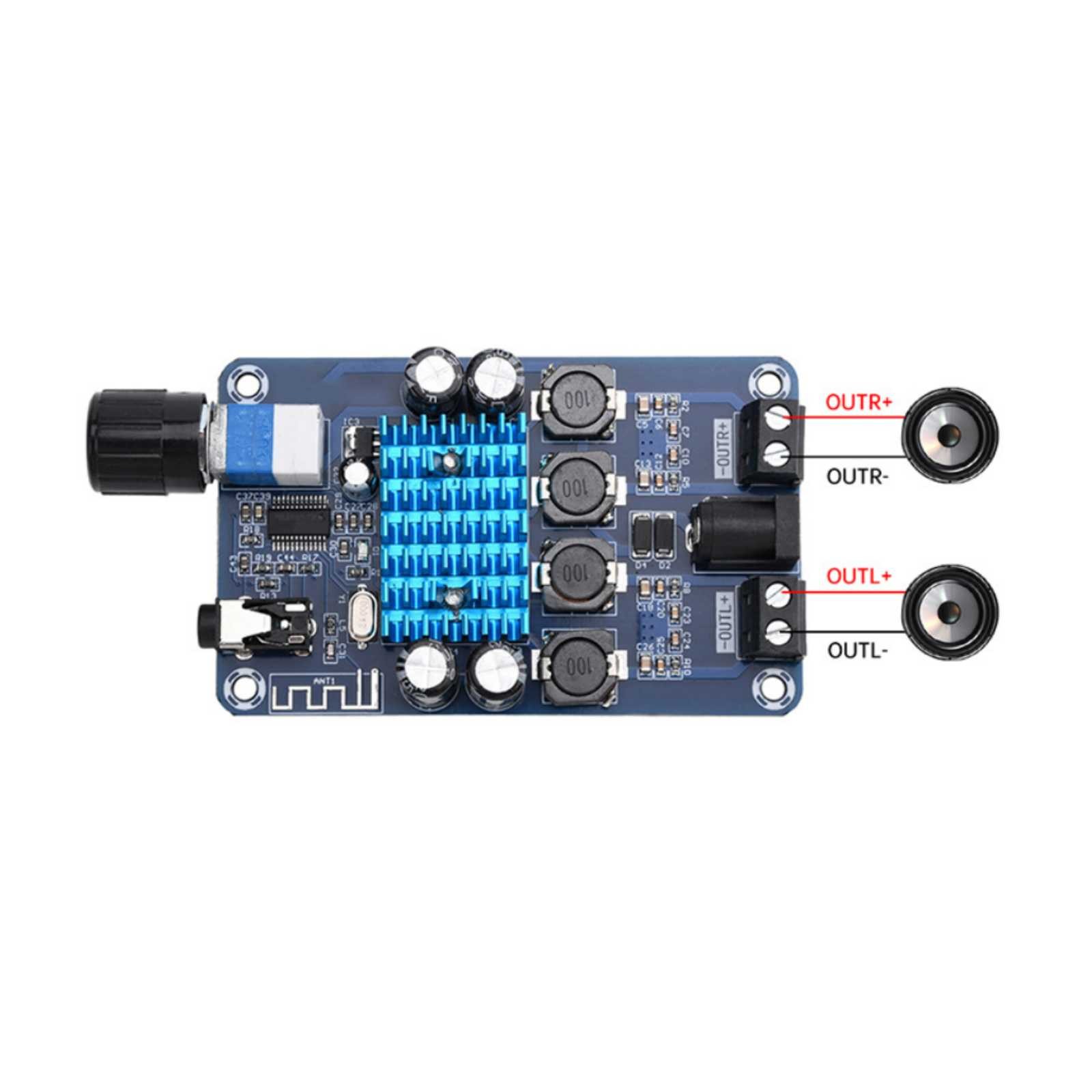 Digital Power Amplifier Board Class D Bluetooth 50W*2 Audio Energy-Efficient
