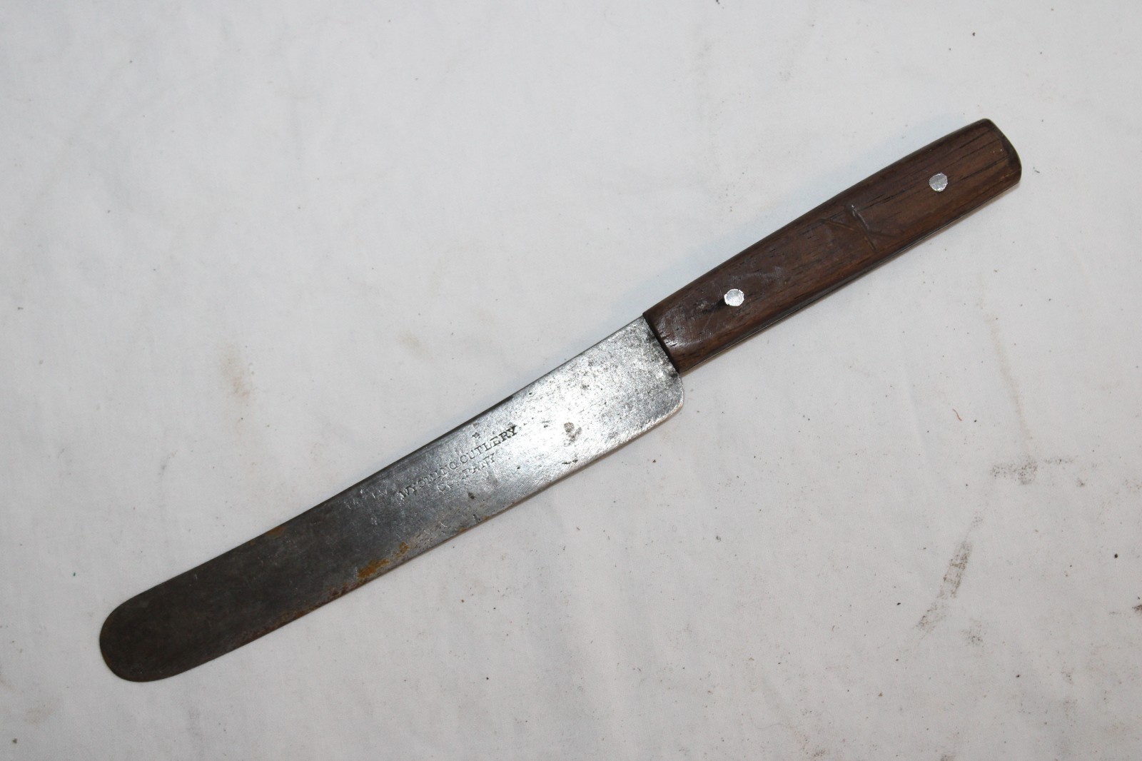 Vintage Late 1800s Wyoming Cutlery Carbon Steel Table Knife FREE SHIPPING