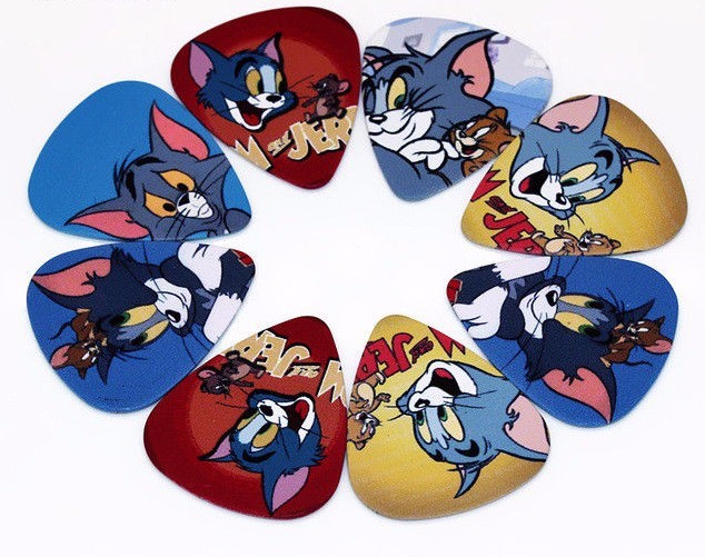 Tom and Jerry T&J Cartoon Guitar Picks Lot of 10 .46mm Thin Picks Free Track New