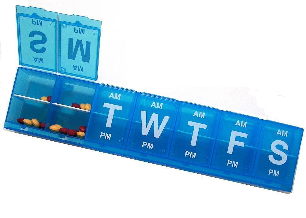 Jumbo Once or Twice a Day Pill Organizer 376 2 PACK
