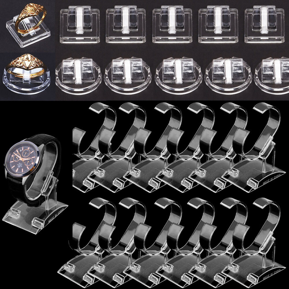 Wholesale Plastic Watch Ring Display Holder Stand Bangle Showcase Rack Jewelry