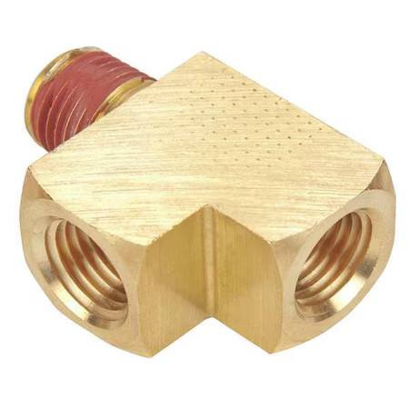 Parker Vs2225p-4 Street Tee Brass Street Tee, 1/4 In Female Npt X 1/4 In Male
