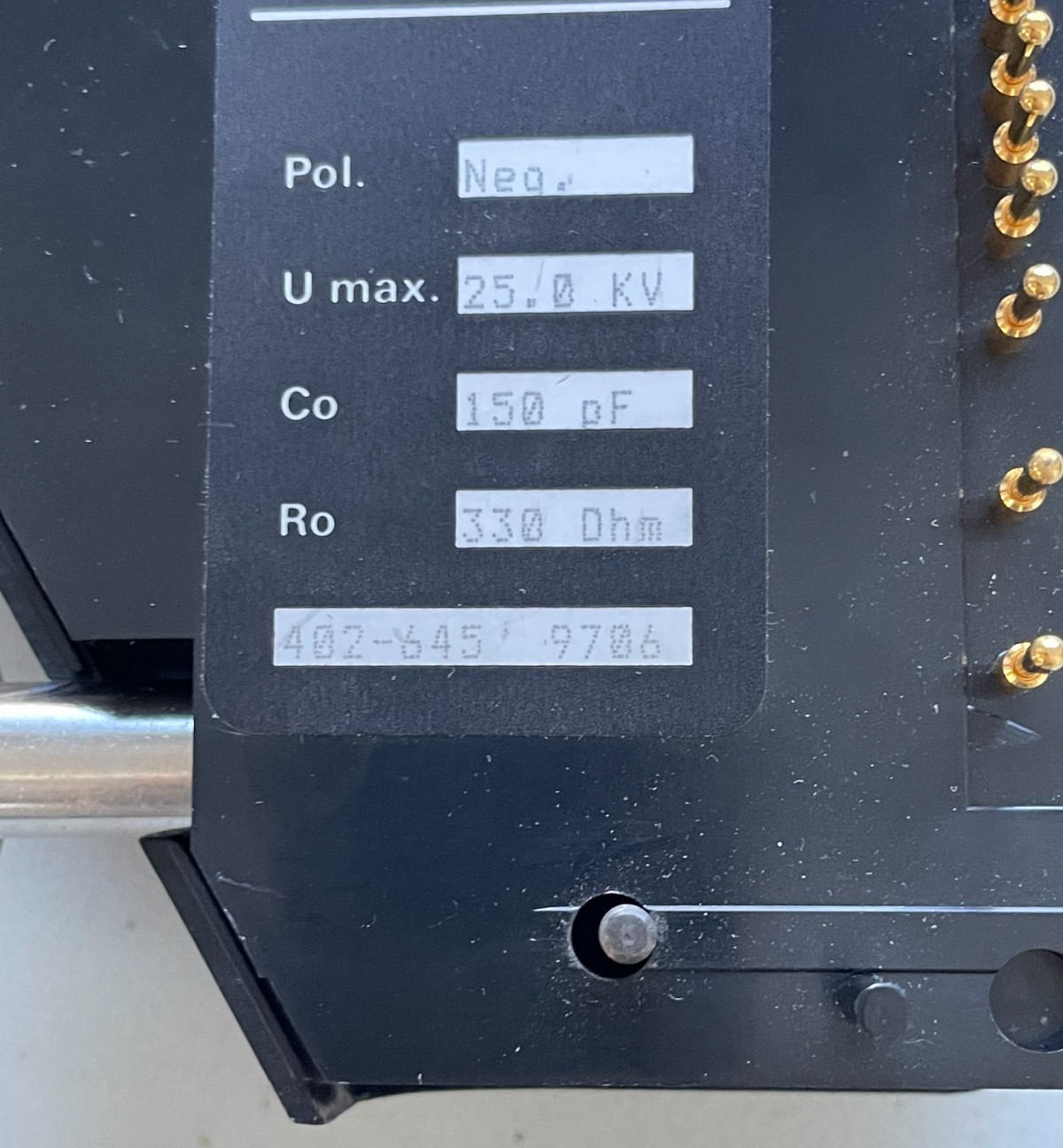 Schaffner NSG432 ESD Electrostatic Discharge Simulator 2-25KV WORKS AS-IS