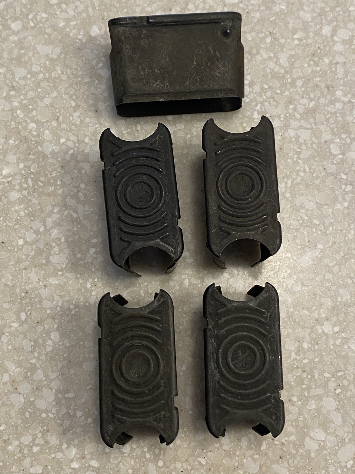 5 M1 Garand Enblock Clips vintage