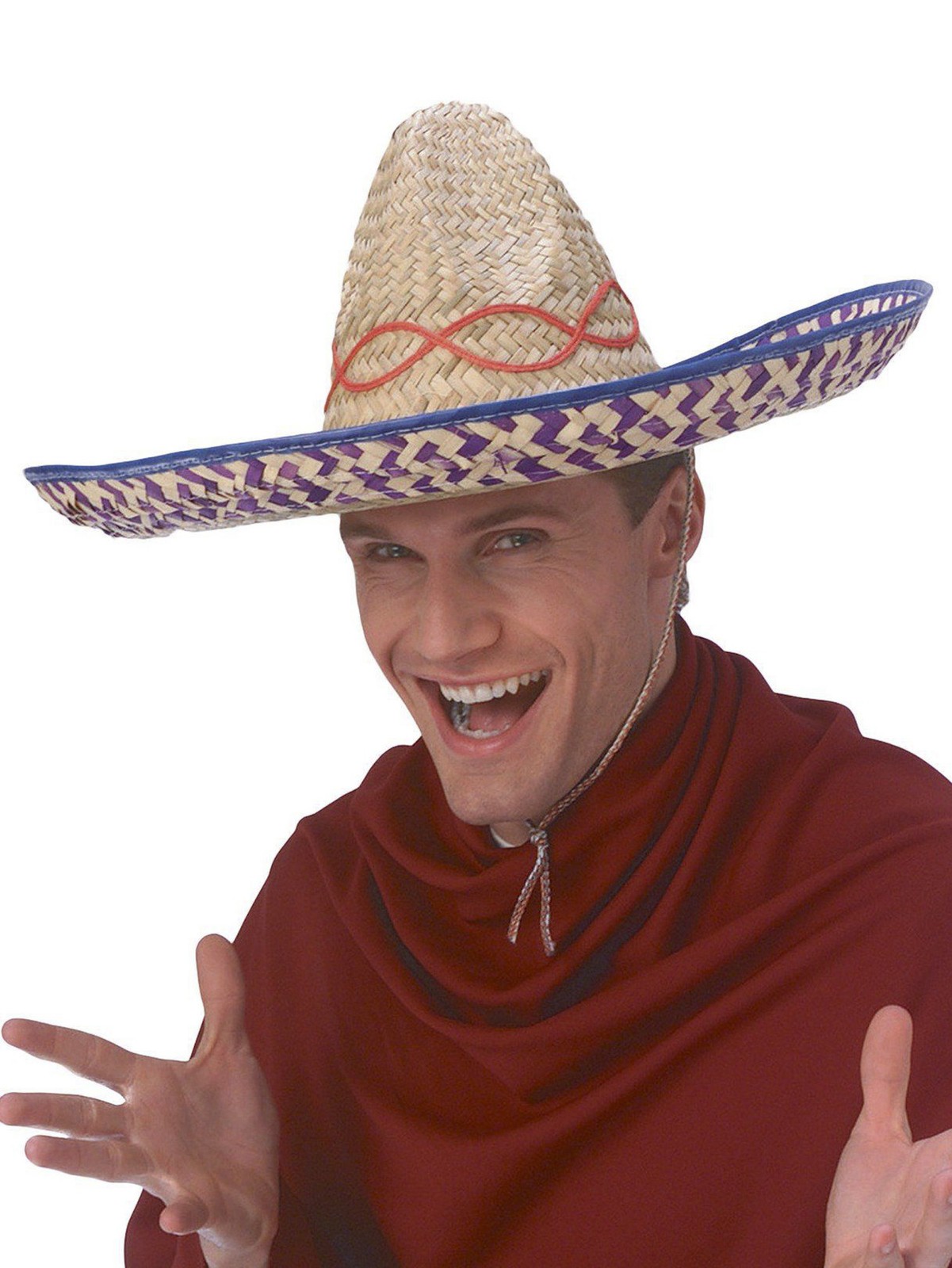 Embroidered Straw Sombrero Hat Costume Accessory