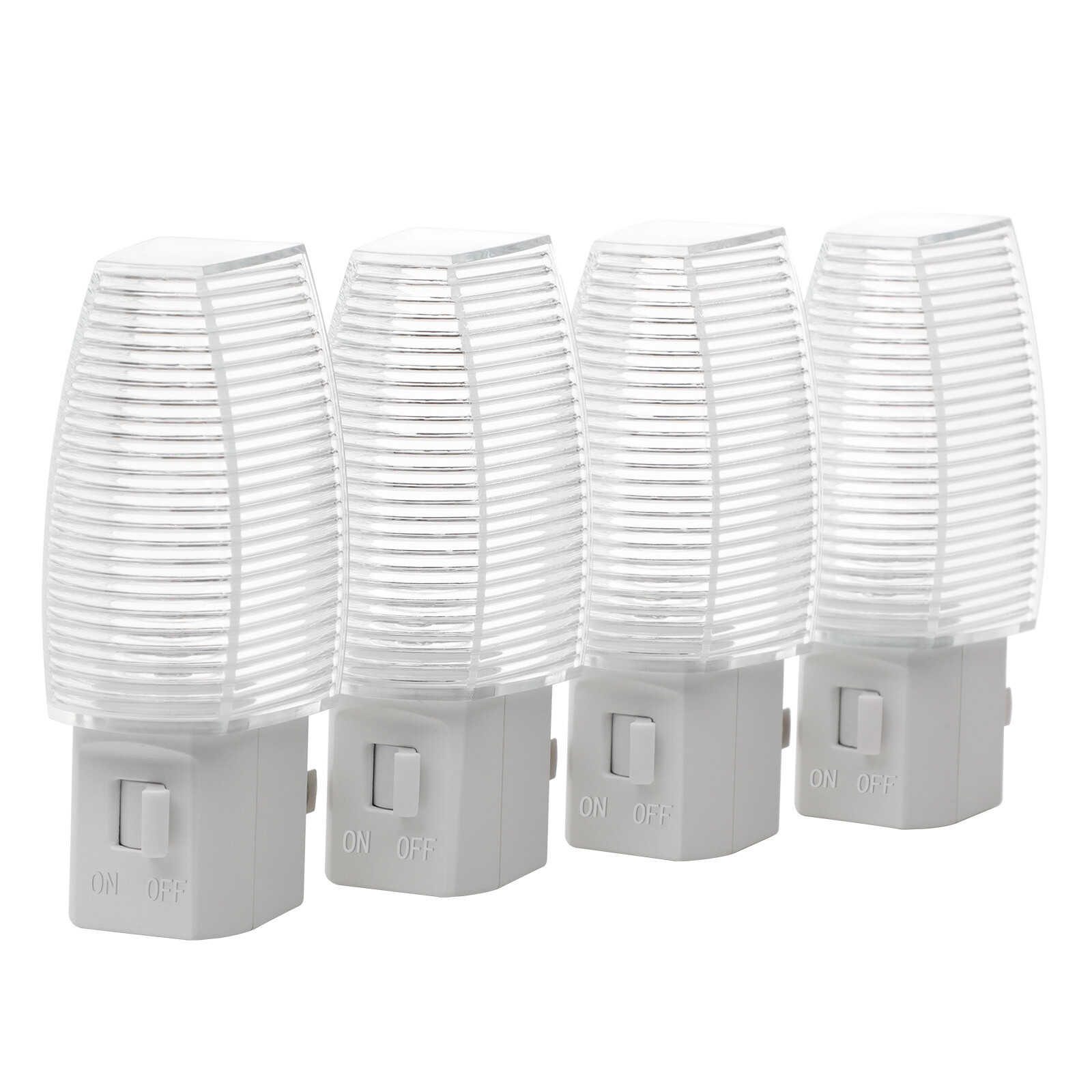 DEWENWILS Plug in LED Night Light with Switch Manual On/Off Bathroom Light 4Pack