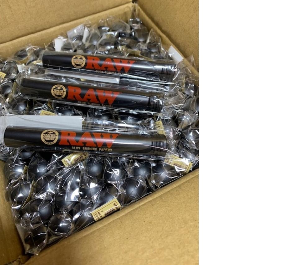 BUY THREE RAW Aluminum Tube Black Metal King Size Storage Tubes AIR-TIGHT