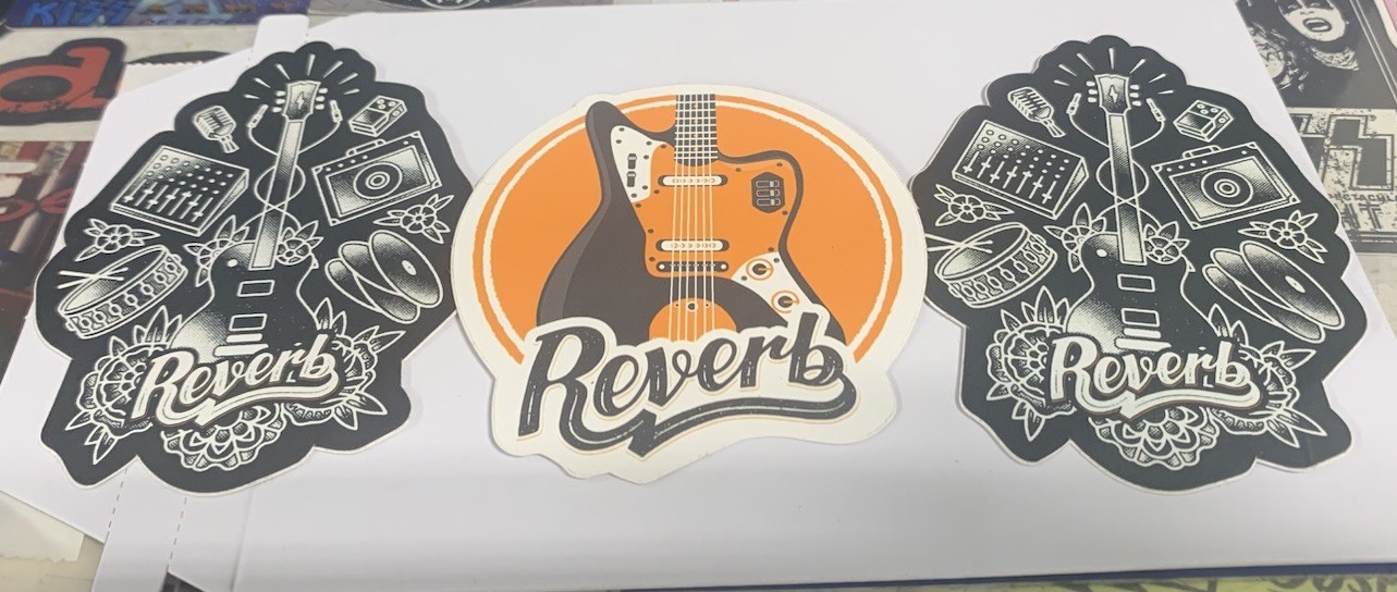 Lot of 3 REVERB  Logo STICKERS from the Namm Show  Decals