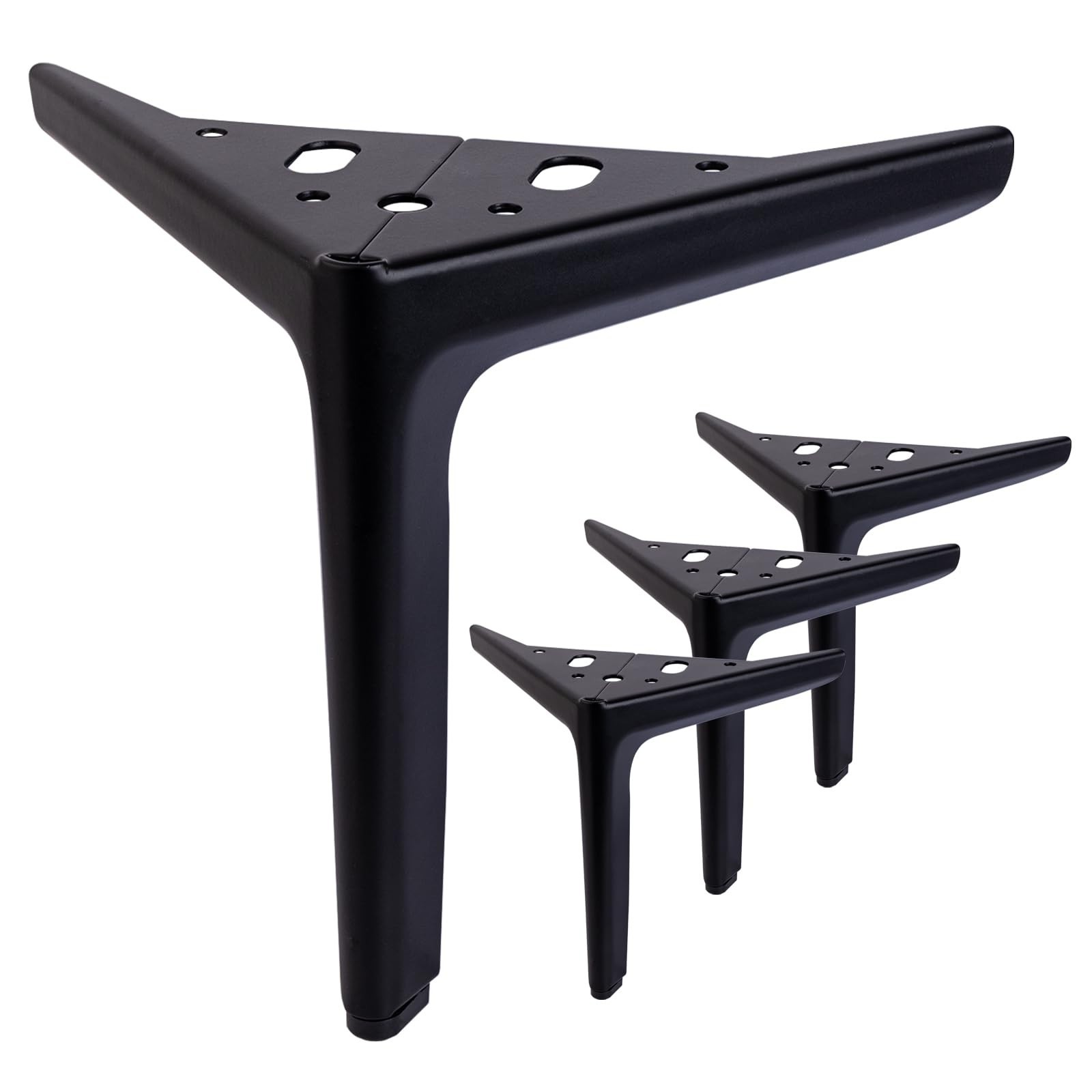 7 Inch Matte Black Furniture Legs, Metal Legs for Furniture Set of 4,DIY Repl...
