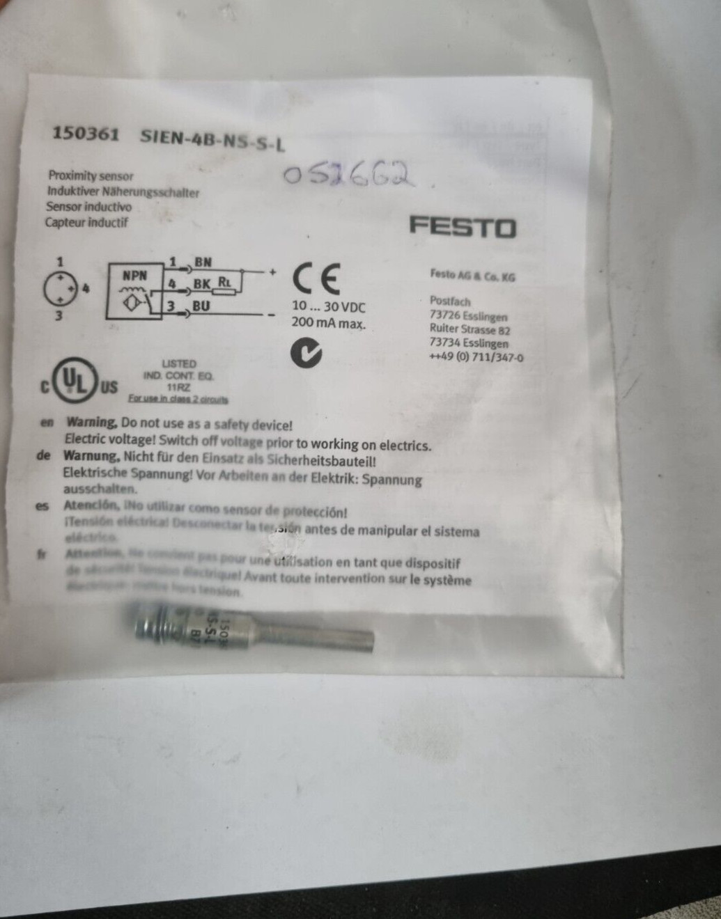 New Festo SIEN-4B-NS-S-L Proximity Sensor Free Shipping SIEN4BNSSL #NN