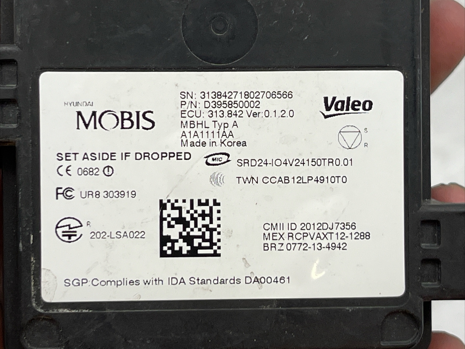 2016-2020 Hyundai Tucson Blind Spot Radar Module Radar Sensor Ballast