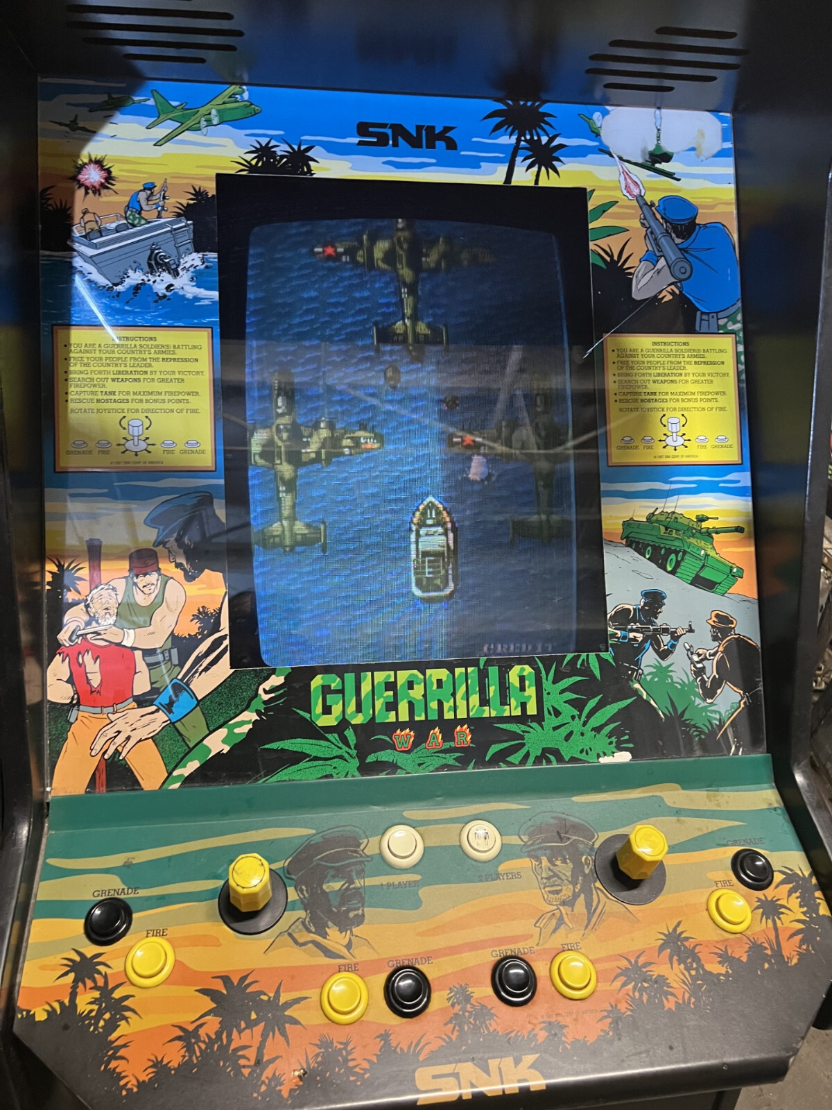 GUERRILLA WAR ARCADE MACHINE by SNK 1987 (Excellent Condition) *RARE*