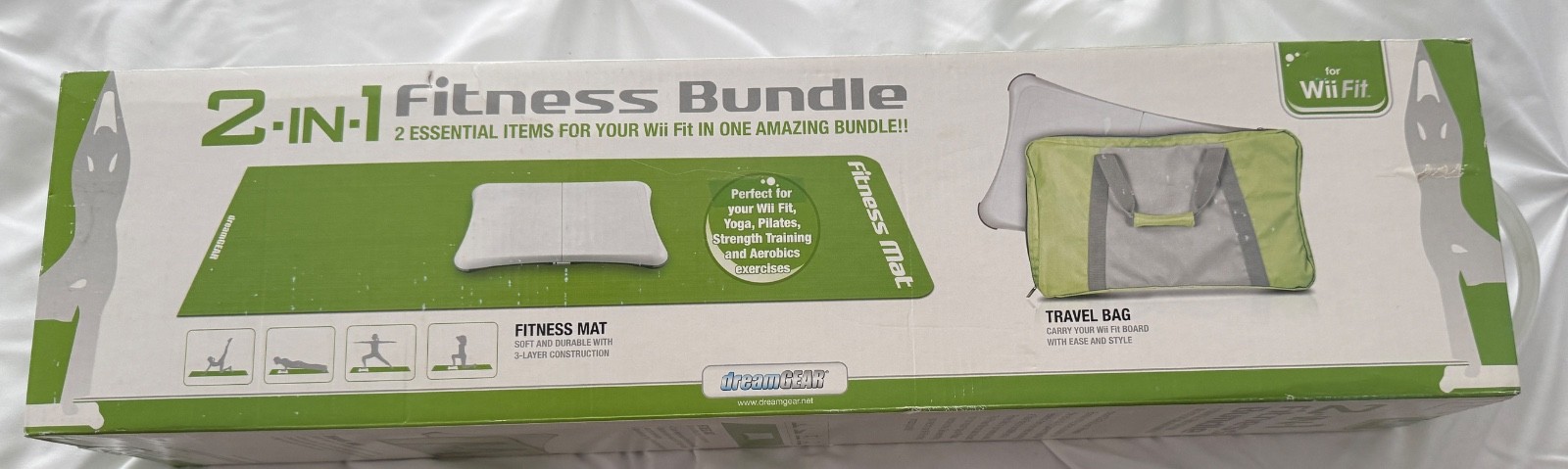 NIB DREAMGEAR 2-IN-1 FITNESS BUNDLE FOR WIIFIT, SEALED BOX