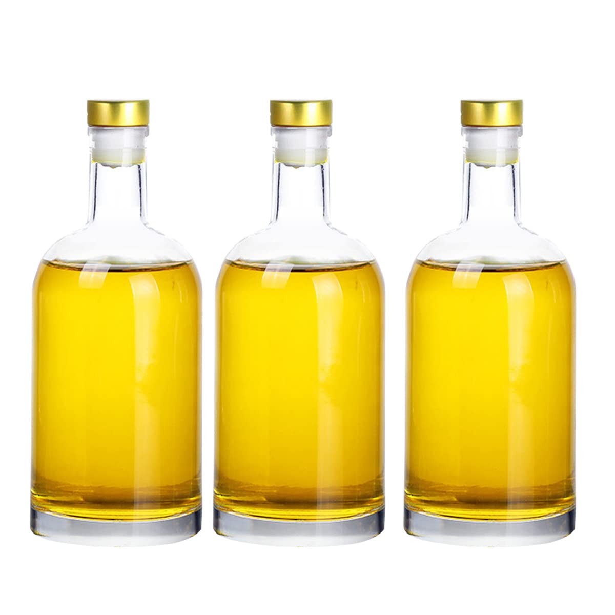 Clear Glass Bottles 33 oz (1000 ml) 3 - Pack for Wine Beverages Drinks Oil Vi...