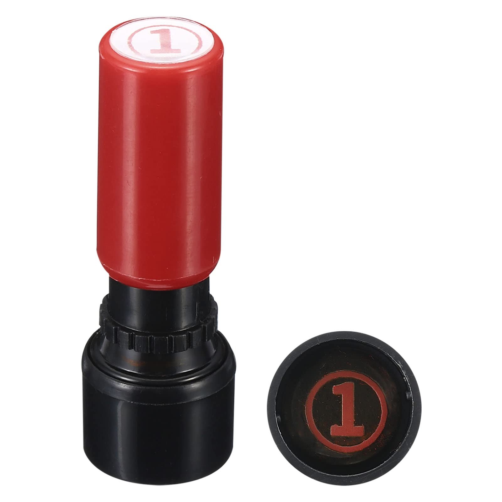 Number Stamps Inking, Numeral 1 7mm Number Ink Stamp with Circle Teacher Init...