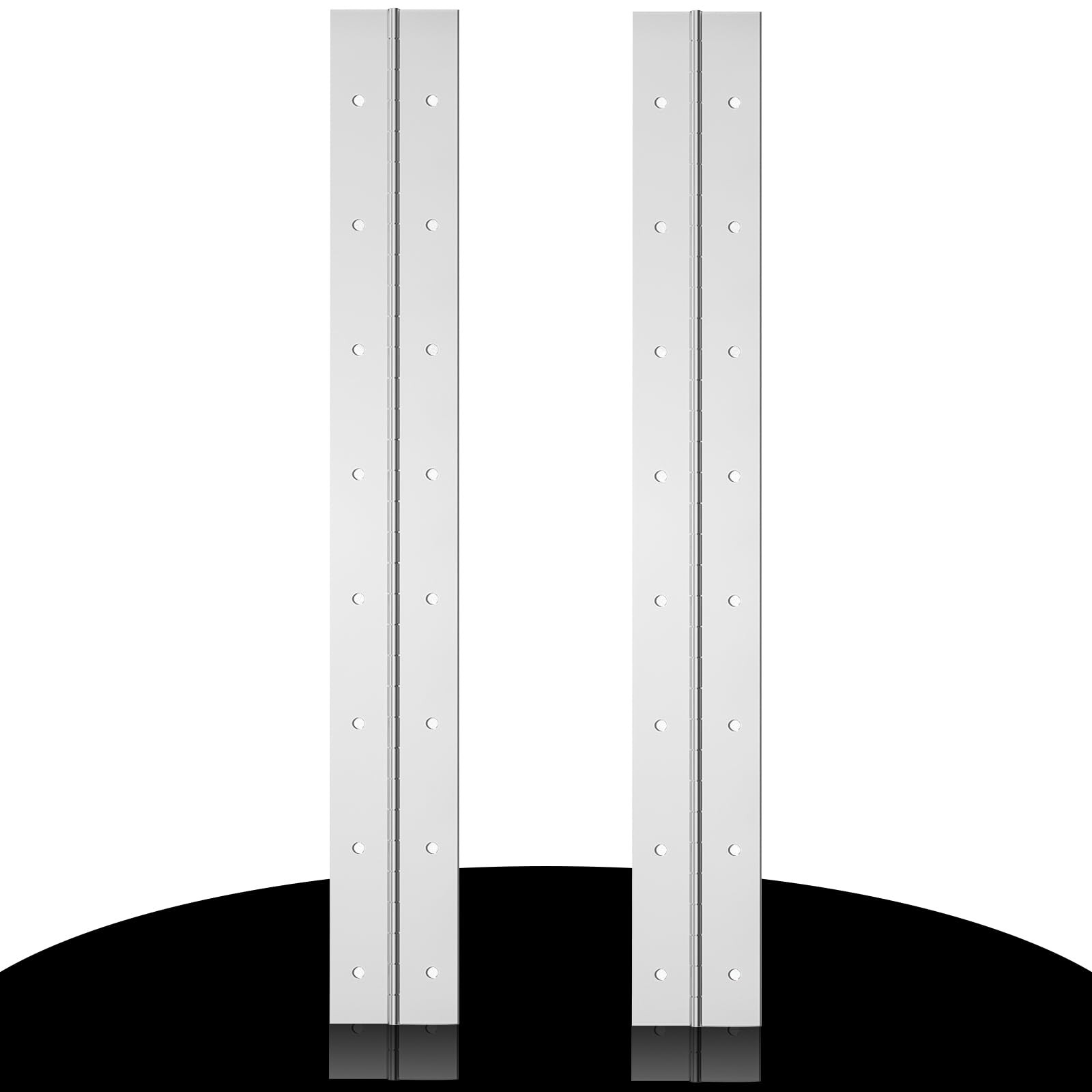 2PCS 18 x 2-1/2 Wide Piano Hinge, 0.06 Thick, Stainless Steel, Continuous