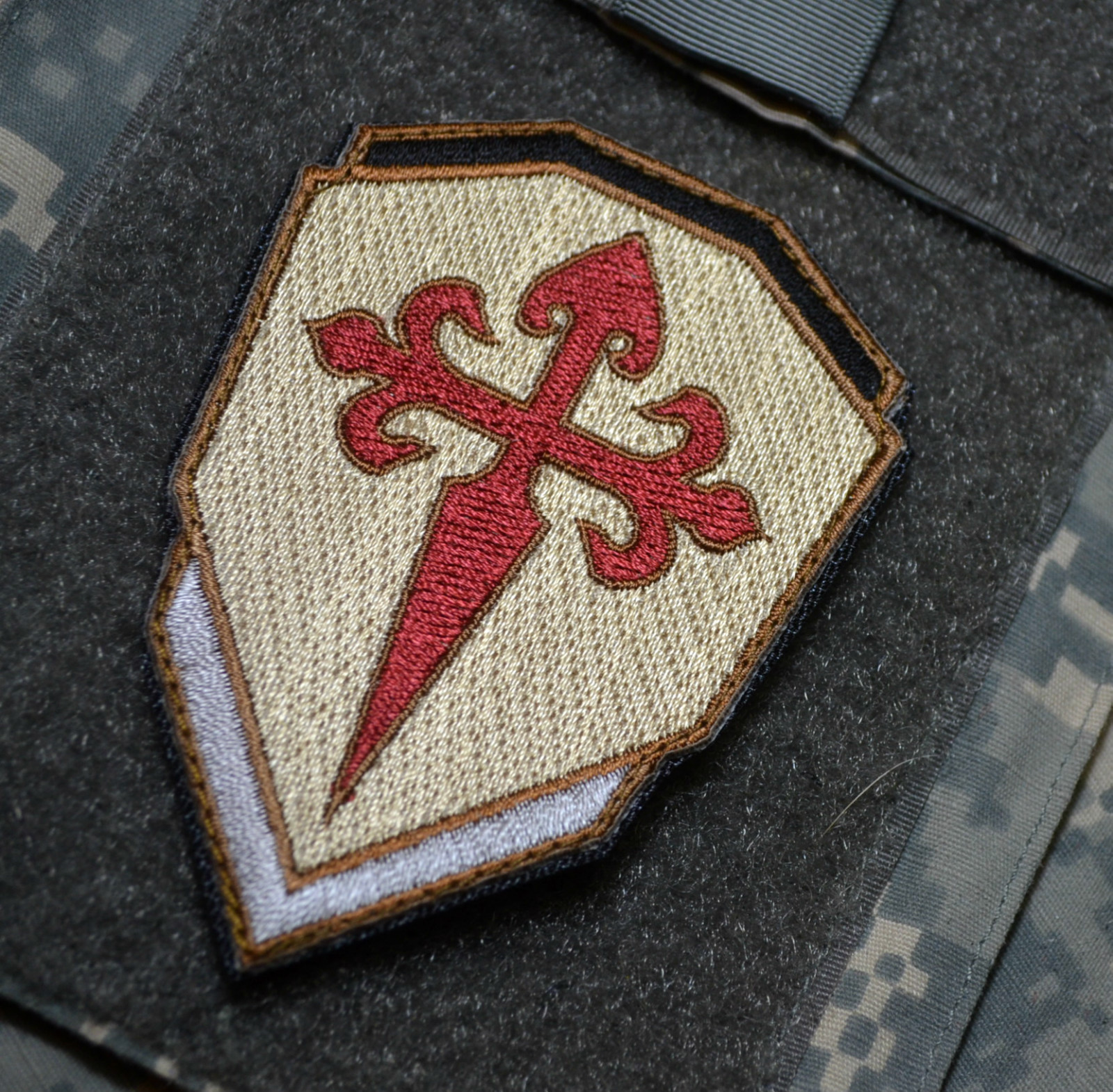 NATO JSOC SEAL ODA SAS SP OPS CRUSADER vêlkrö PATCH: St. James Warrior's Cross