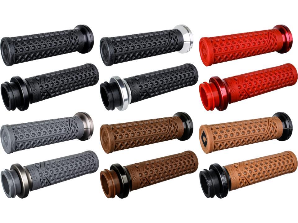 ODI Vans V-Twin Lock-On Motorcycle Grip Set Harley Davidson 1984+ Cable Throttle