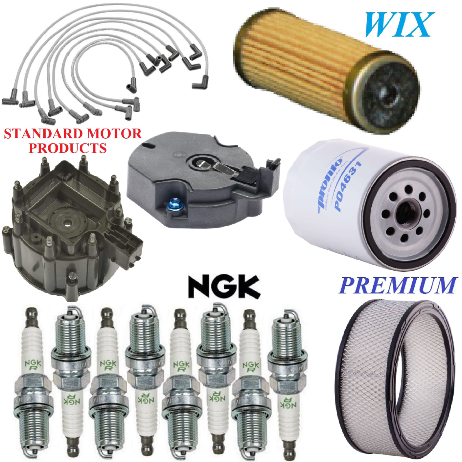 Tune Up Kit Filters Wire Spark Plugs For GMC G3500 V8 5.7L 1979-1981; 1983-1986