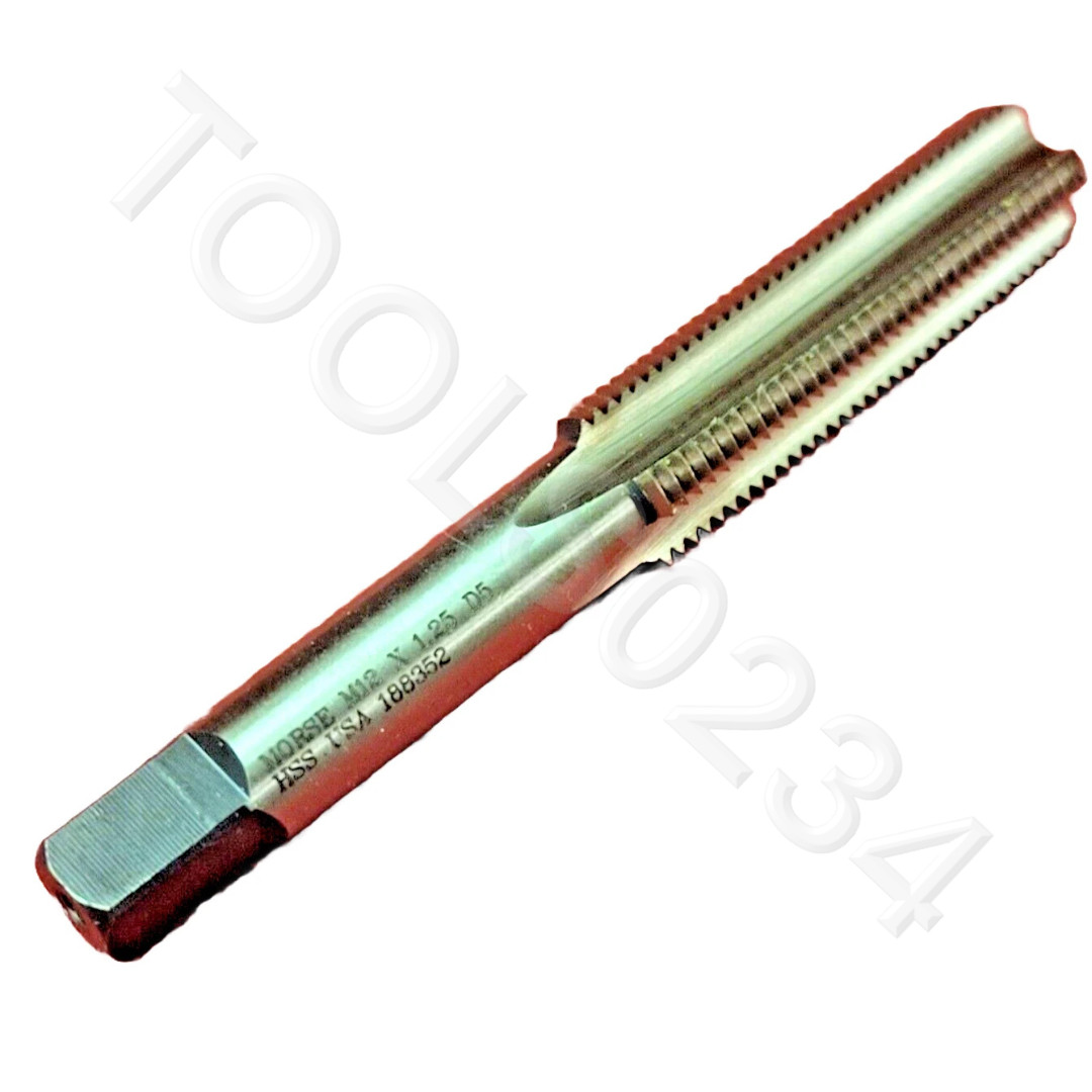 M12 X 1.25 12MM Bottom Hand Tap Morse MT3838122 RH HSS USA D5 Metric 4 Flute