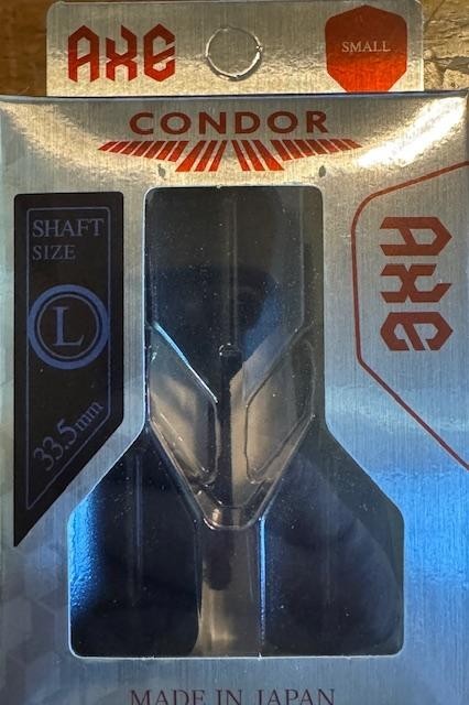 CONDOR AXE HEAVY DUTY FLIGHT LONG 33.5 MM SMALL SHAPE BLACK COLOR FREE SHIPPING