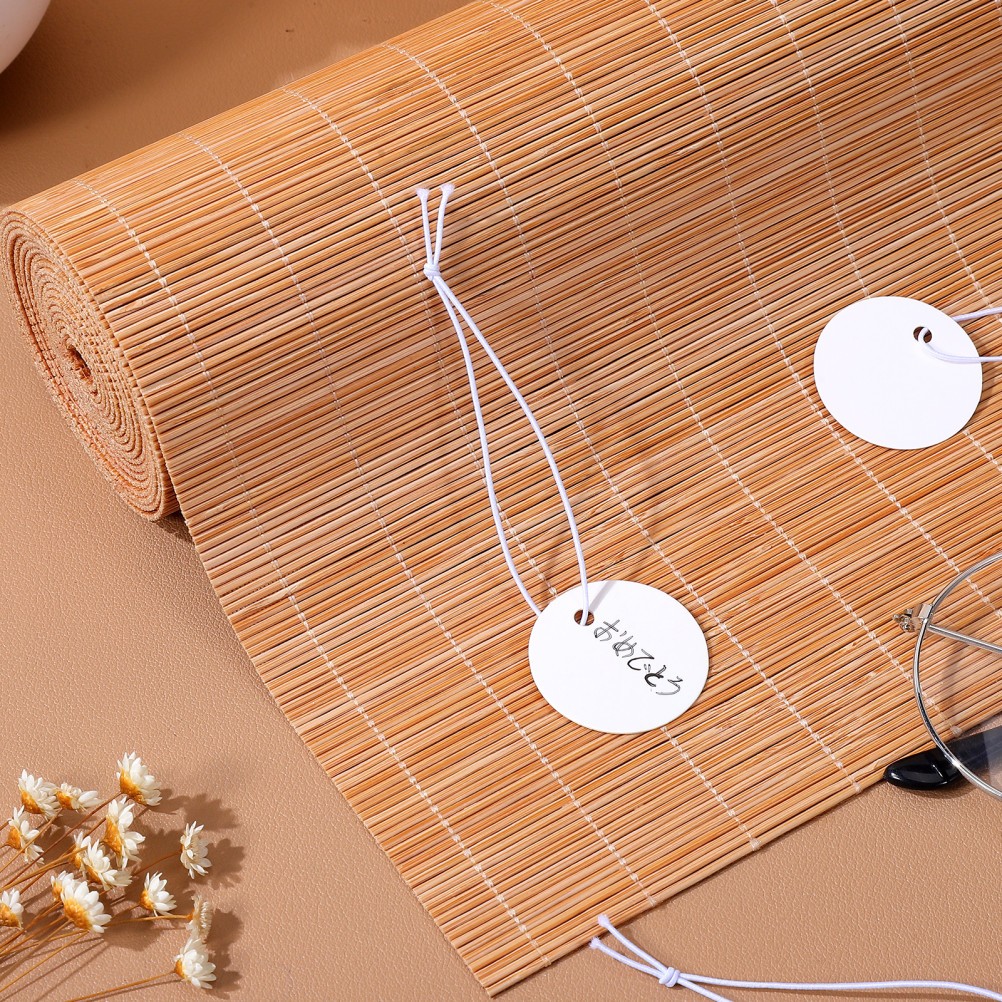 100Pcs Price Tags Jewelry Tags with String Blank Tag with Elastic String Price