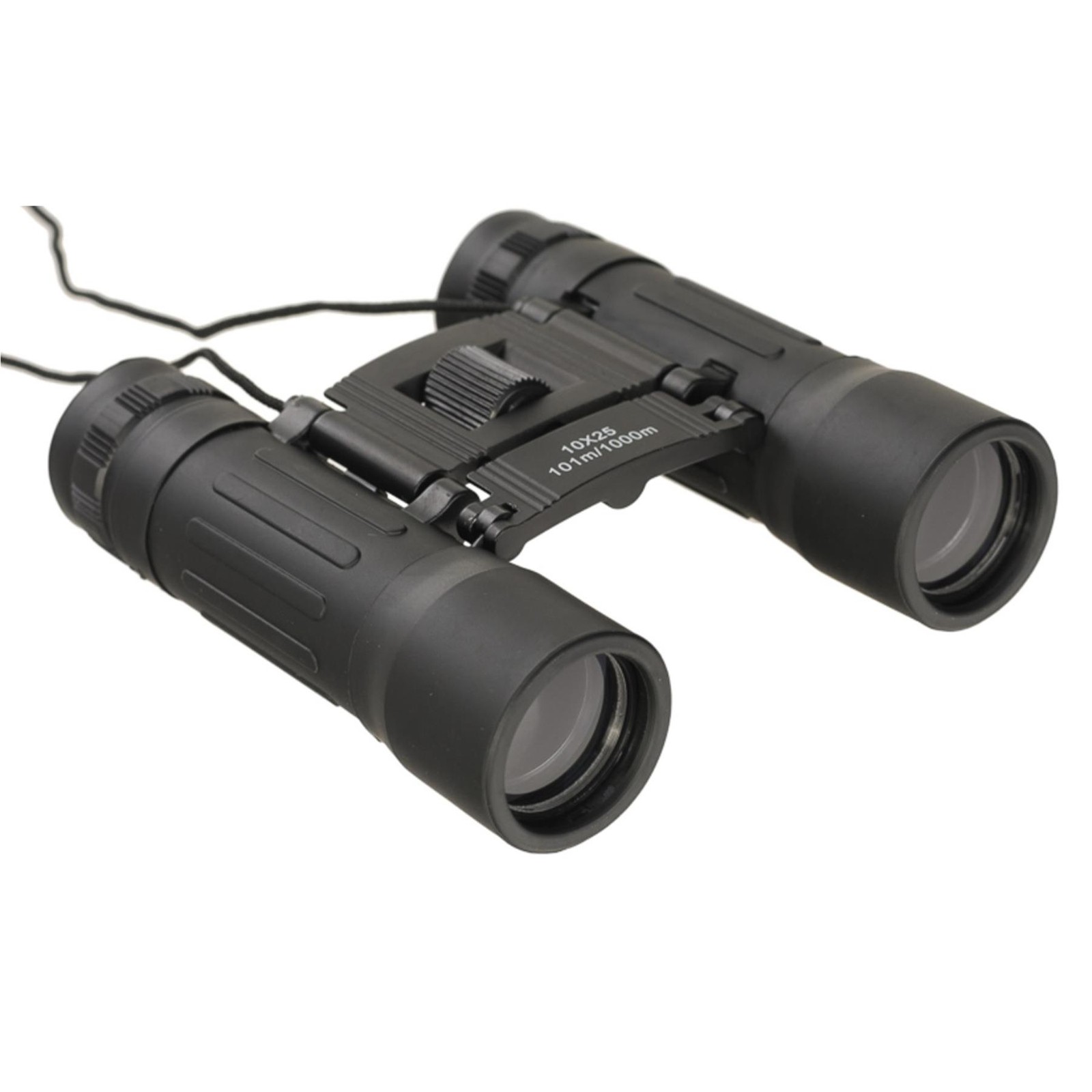 MIL-TEC Collapsible Binoculars 10x25 Compact Clear View Nylon Bag Included Black