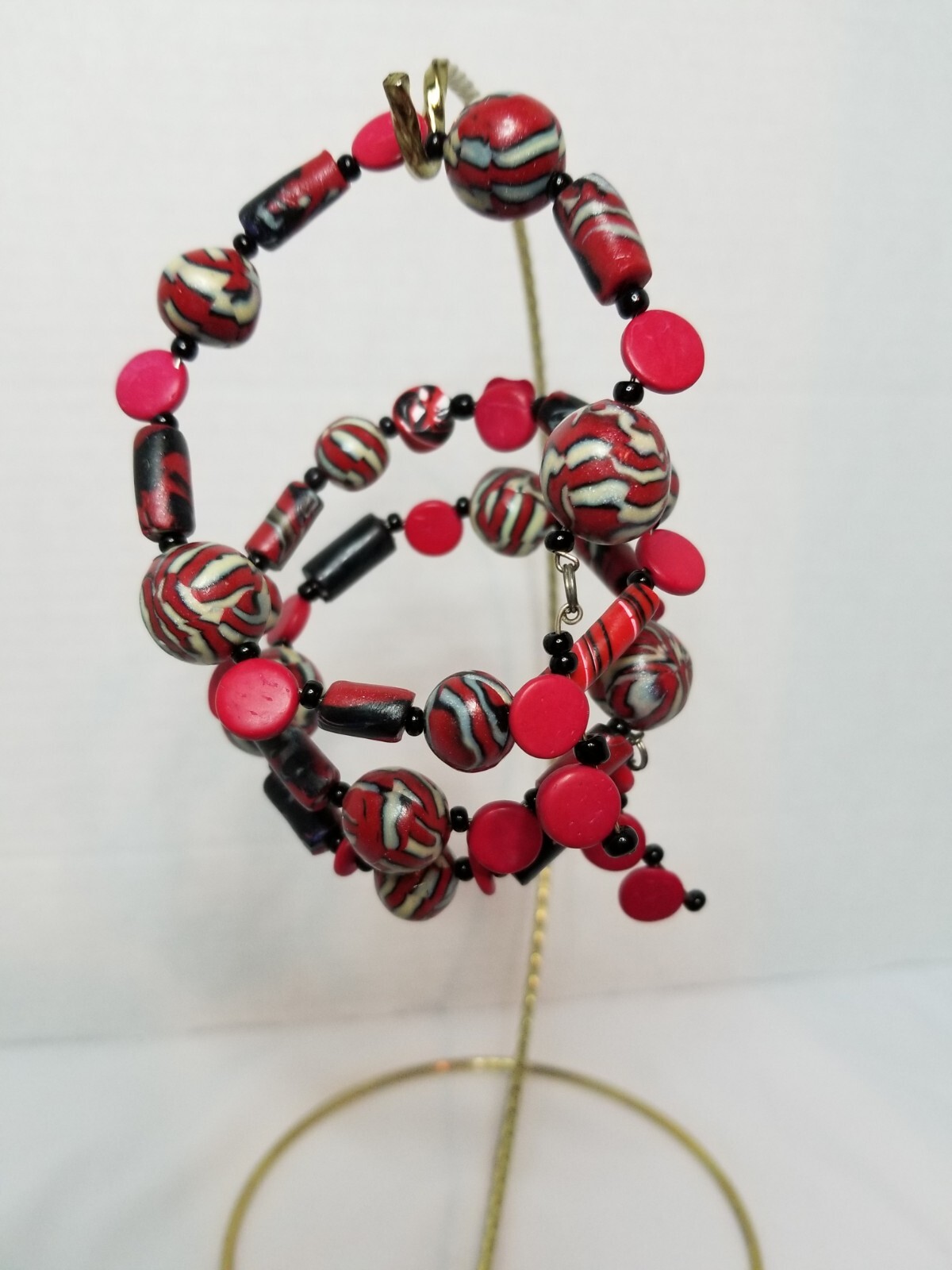 Handcrafted Spring Beaded Bracelet Ooak