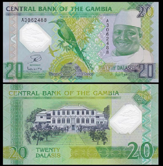 Gambia 20 Dalasis 2014 Polymer Commemorative P 30 UNC NEW Banknote