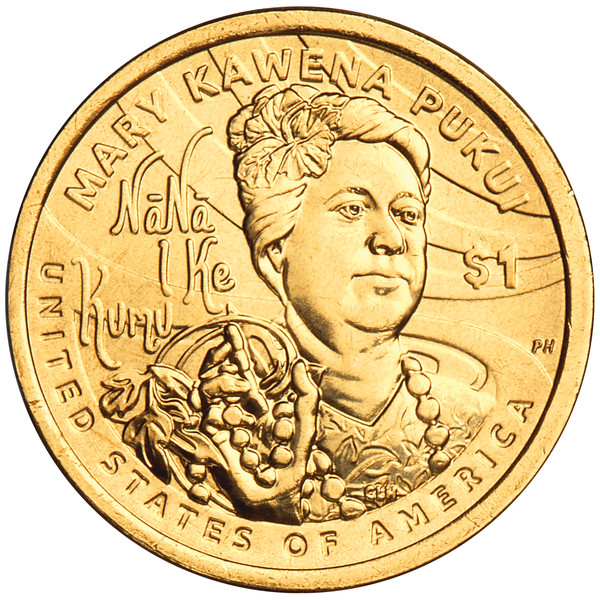 **SALE** 2025-D Mint State Native American Mary Kawena Pukui Sacagawea Dollar 1$