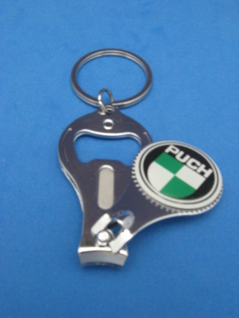 PUCH MOTORCYCLE LOGO KEY RING NAIL CLIPPER BOTTLE OPENER #209
