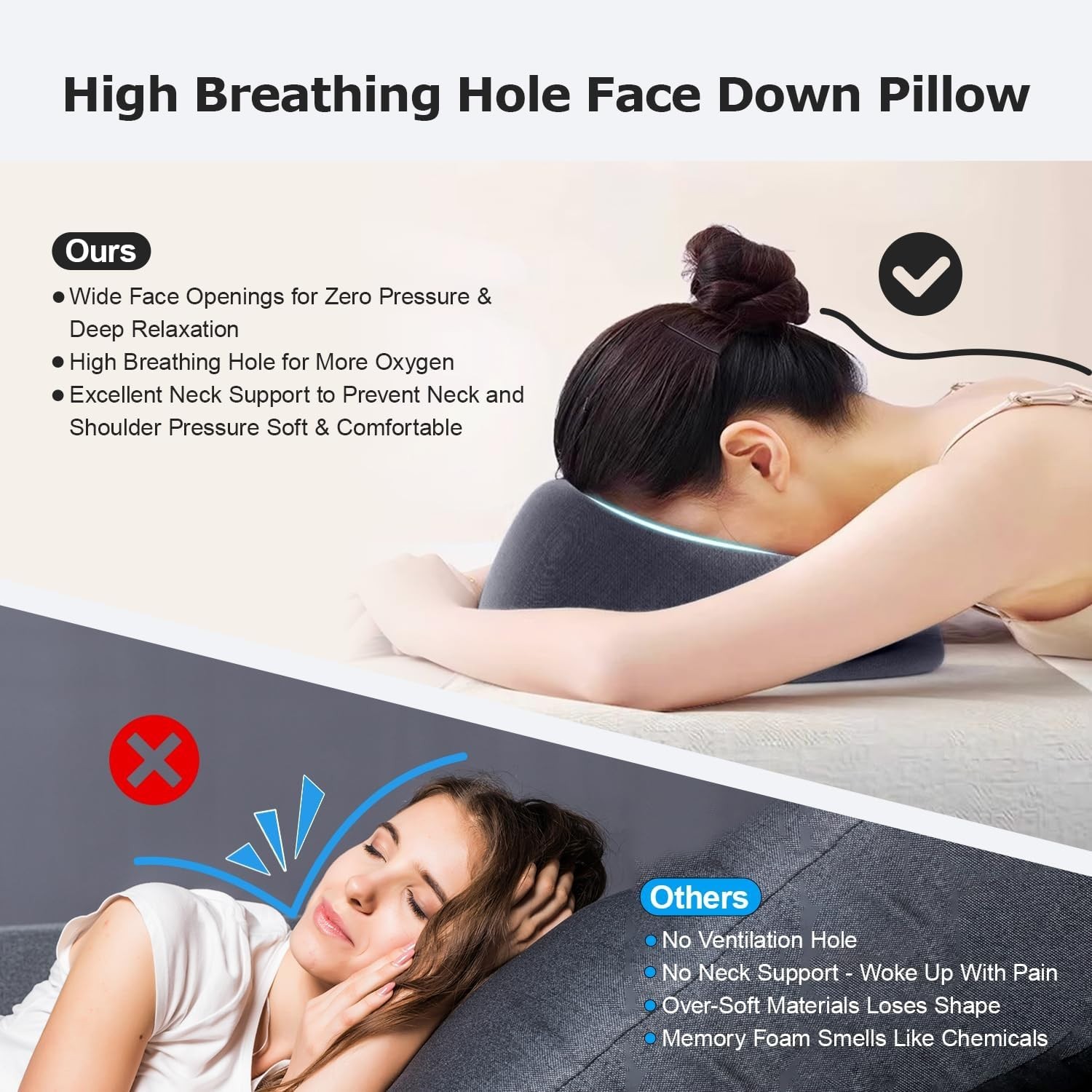 Face Down Pillows for Massage Table, After Surgery Recovery Equipment