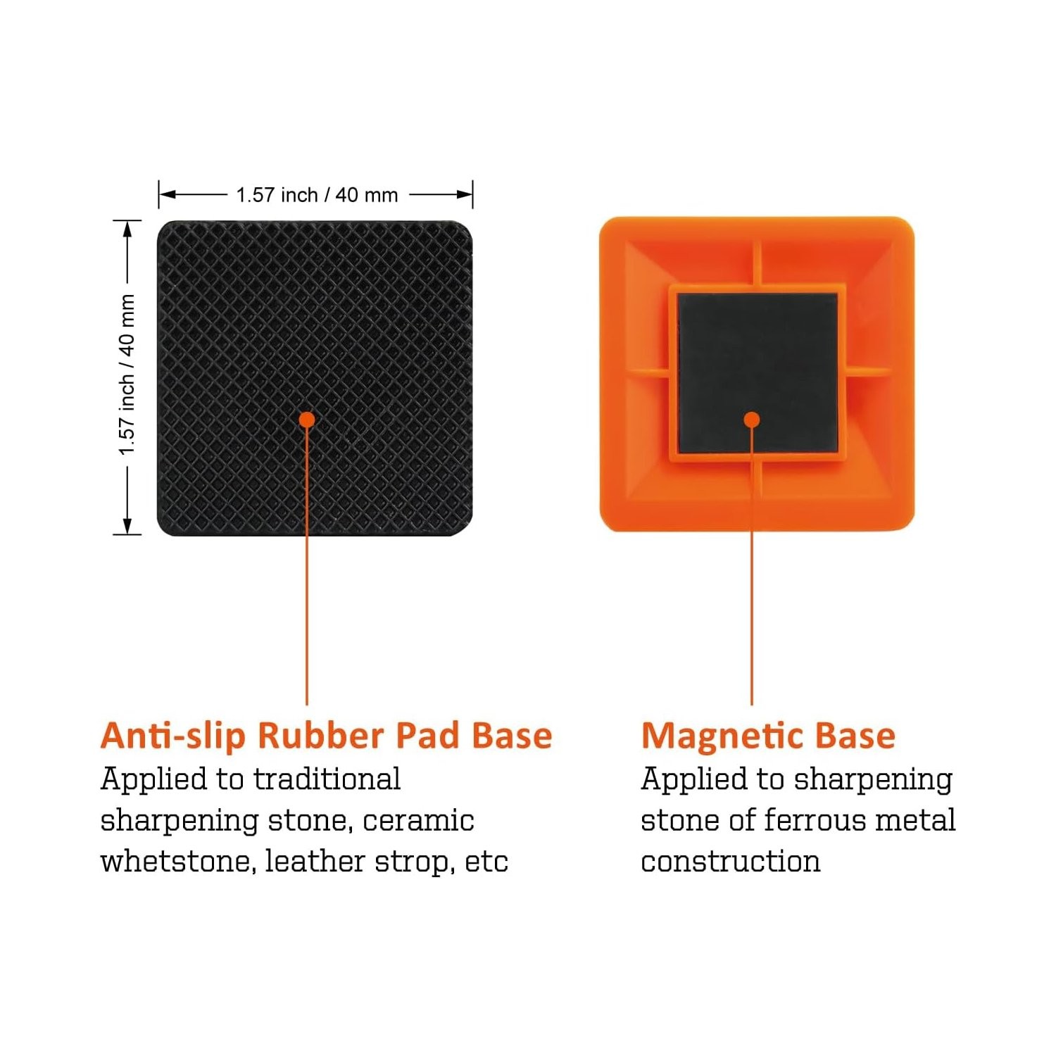 Black and Orange Angle Pyramid Sharpening Guide 2-Pack for Exact Blade Angles