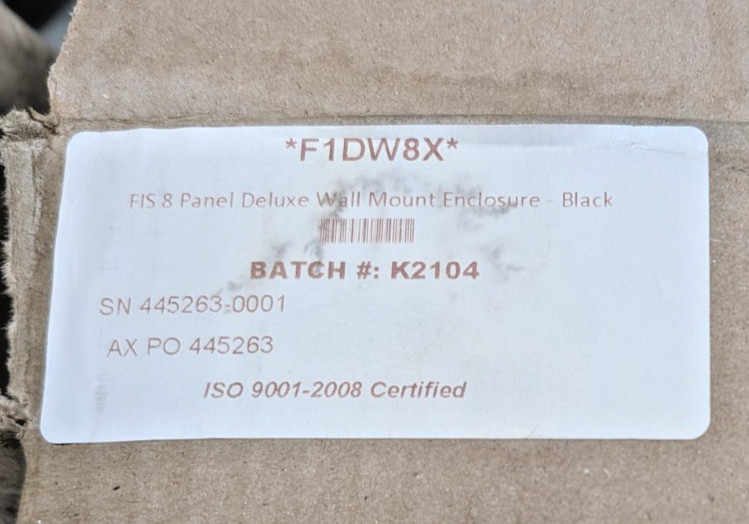FIS F1DW8X Wall Mount Patch Panel