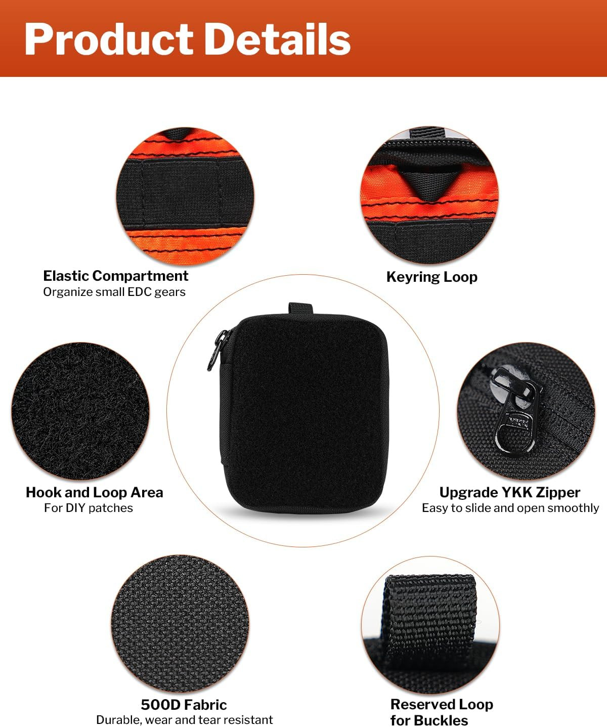 VE34 Mini EDC Organizer - Small Everyday Carry Pouch