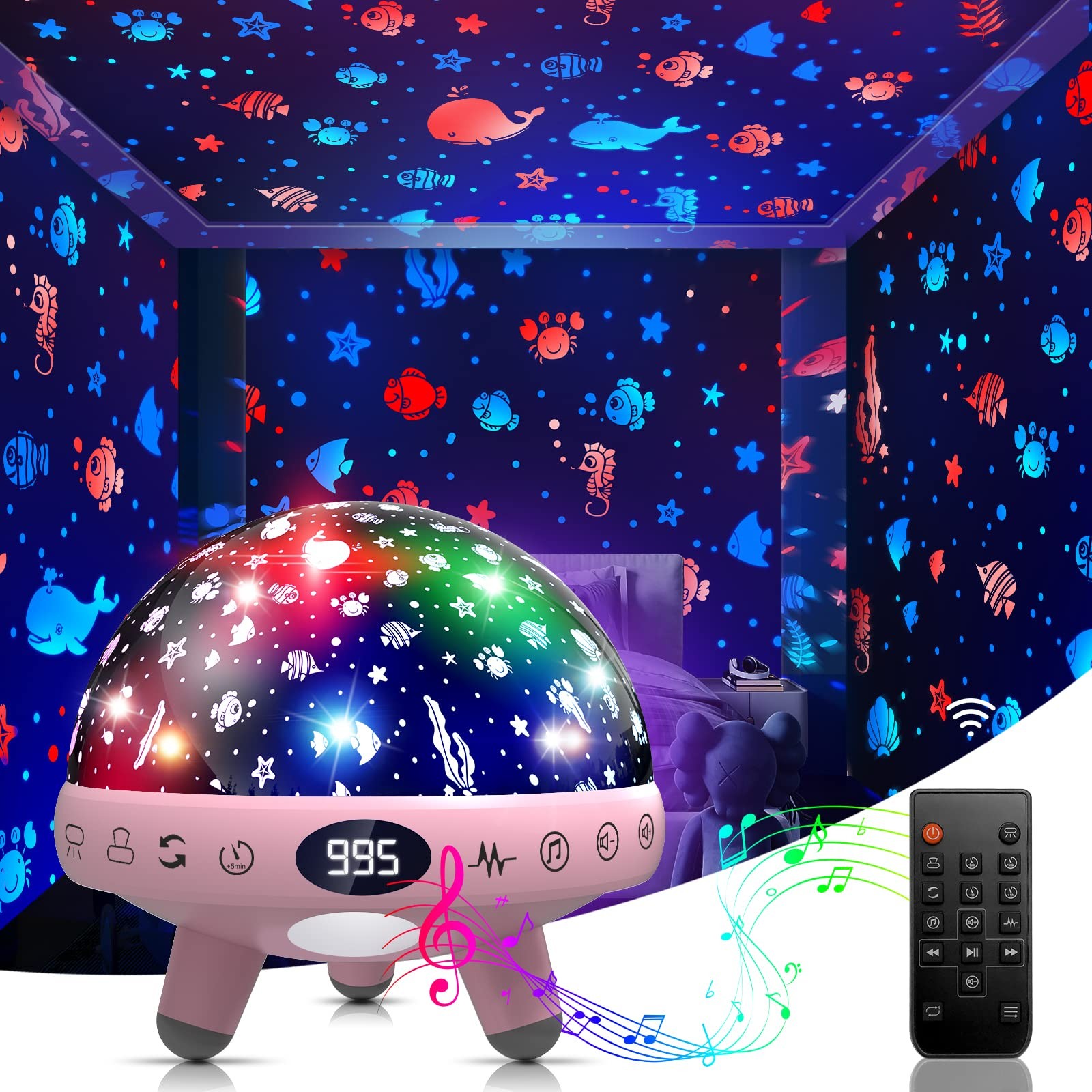 Night Light Projector For Kids Baby Night Light And Sound Machine For Kids Roomb