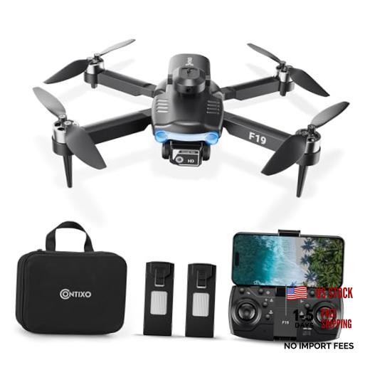 Drone With 1080p HD FPV Camera, 20 Min Flight 360° Flips Brushless Motor F19