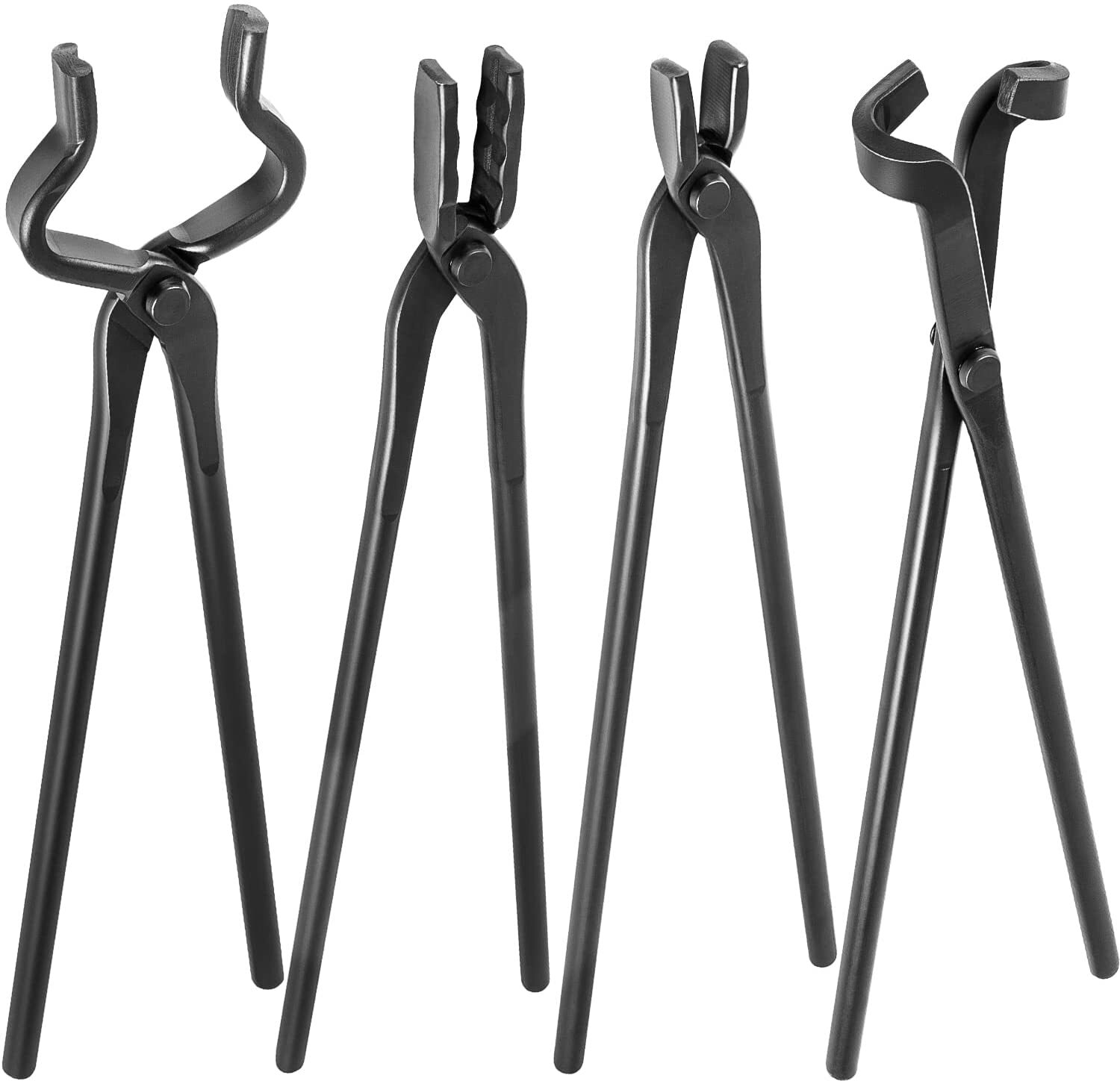 Knife Making Tongs Set Bladesmith Blacksmith Knife Tong Anvil Vise Forge 4Tongs-