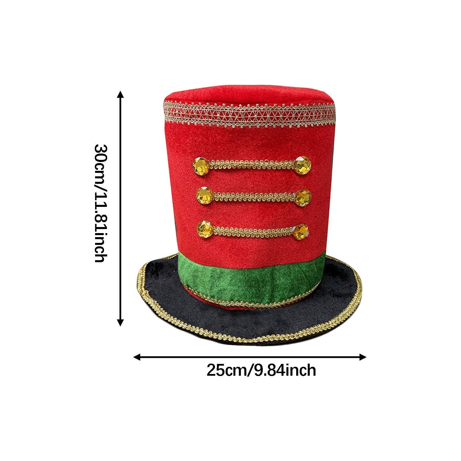 Circus Coachman Hat 25x30cm Comfortable Decorative Buttons for Xmas Celebrations