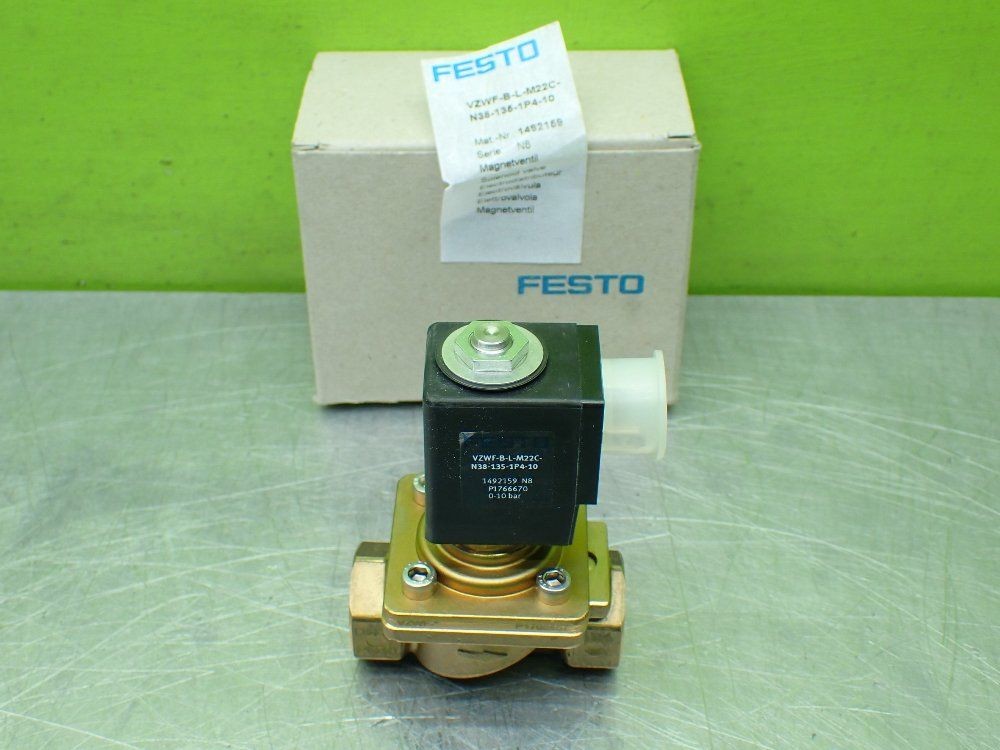 FESTO VZWF-B-L-M22C-N38-135-1P4-10 PNEUMATIC SOLENOID VALVE.  1492159  03251