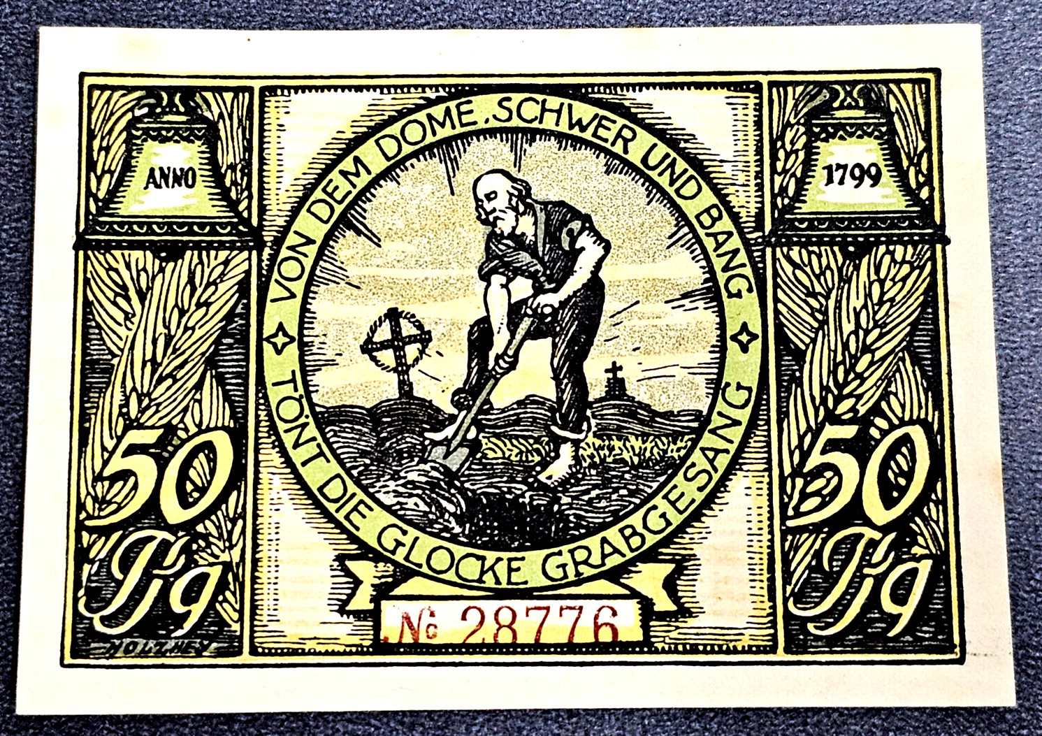RUDOLSTADT NOTGELD 50 PFENNIG 1921 EMERGENCY MONEY GERMANY BANKNOTE (33891)