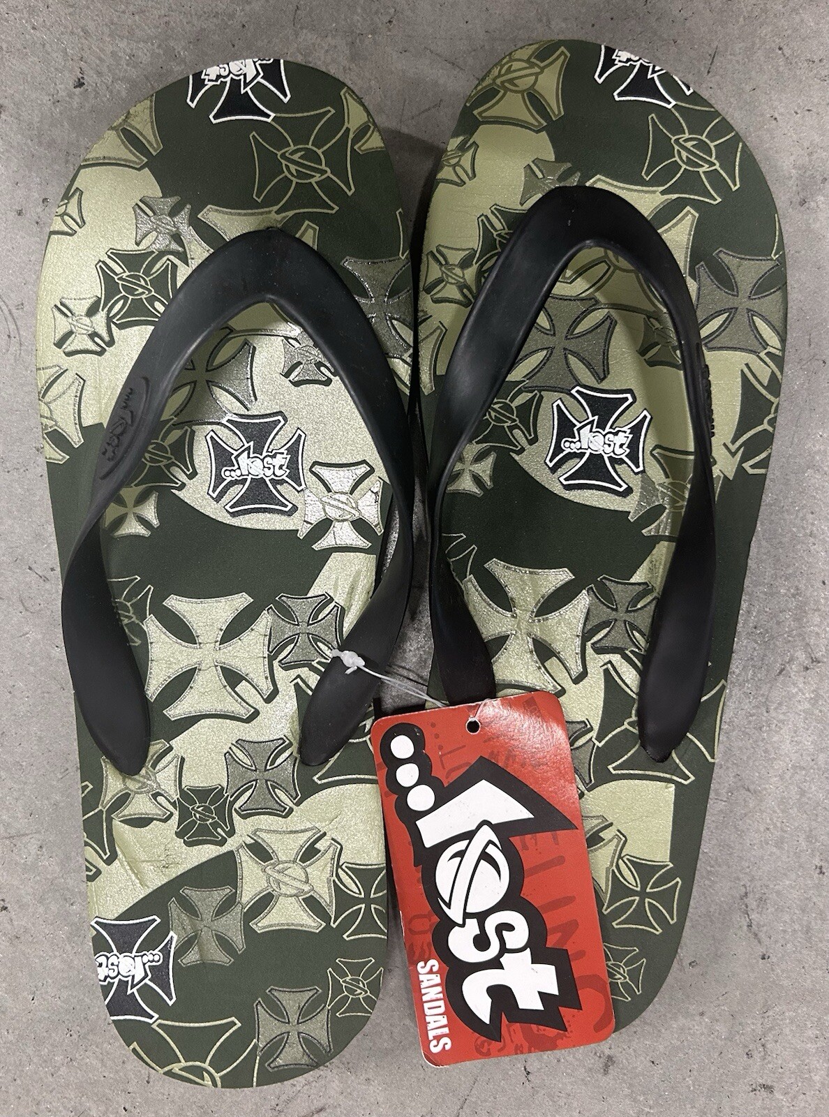 NEW LOST SURFBOARD GOLF SURF SNOW SUP FOIL LONGBOARD SANDALS 8/9 FREE STICKER
