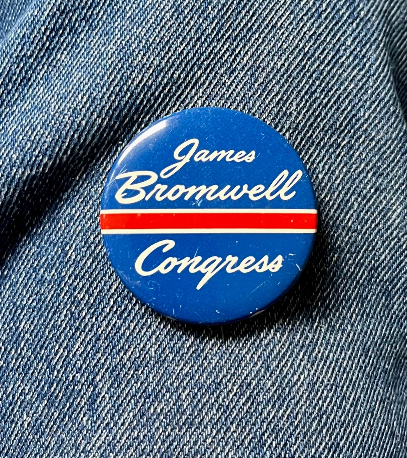 1961 James Bromwell For US Congress Iowa 1 5/8" Litho Political See Remarks